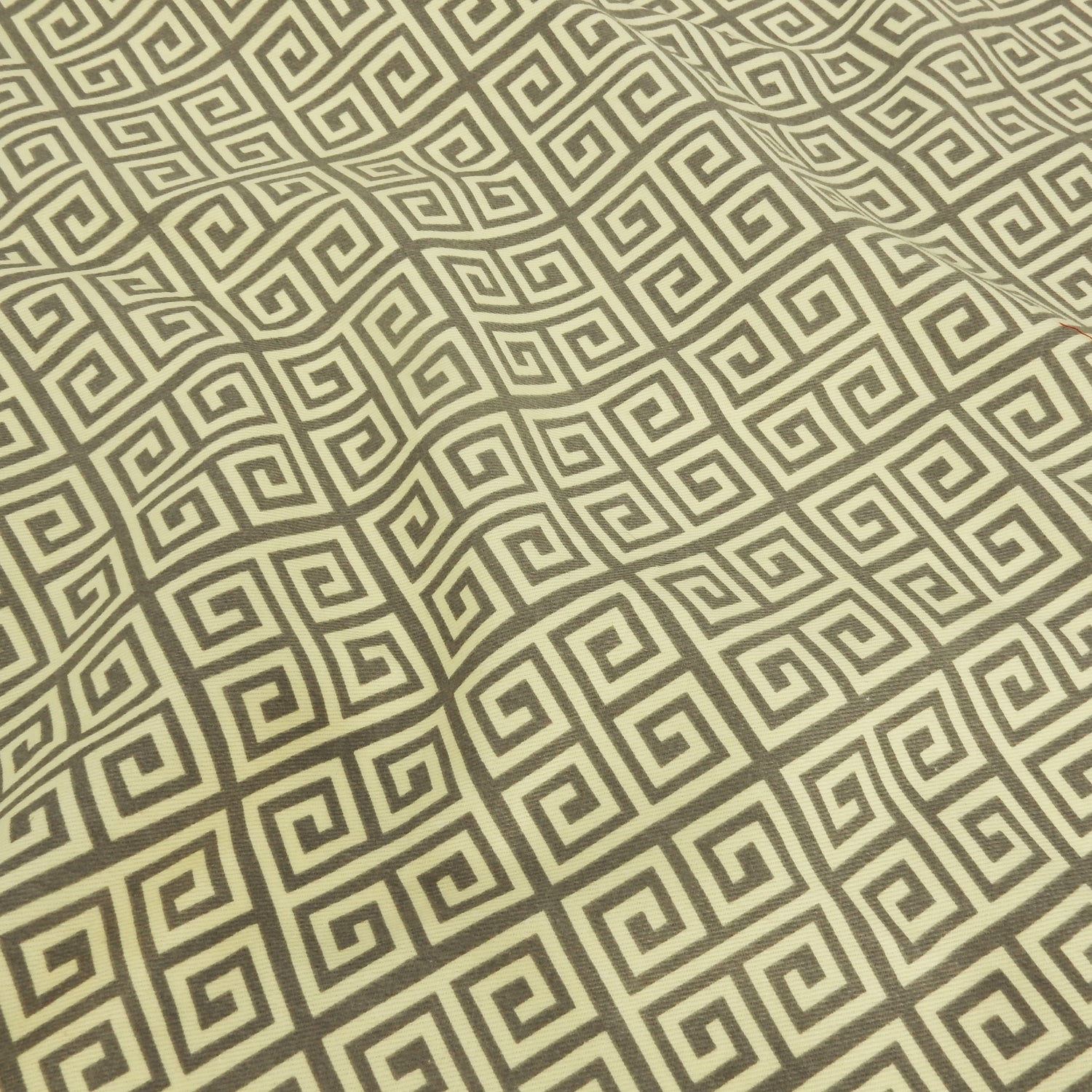 Buttercup Greek Key Printed 7-Ounce Cotton Twill Fabric 283