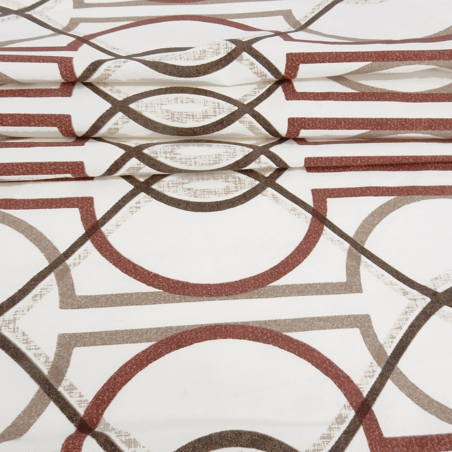 Cinnamon & Taupe Structural Harmony Printed 7-Ounce Cotton Duck Fabric 294