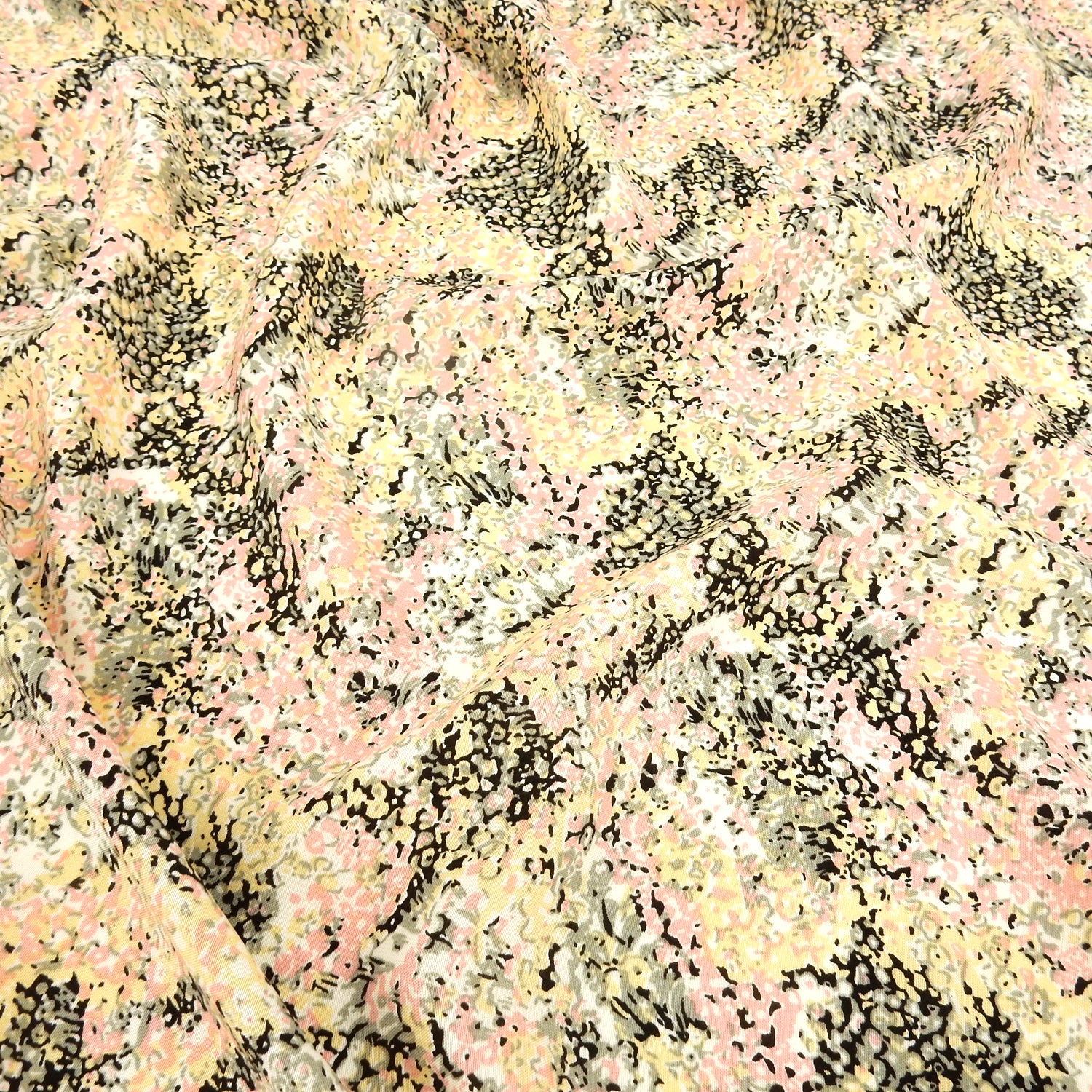 Premium 100% Rayon Challis Fabric CLF1-864 Butter Yellow
