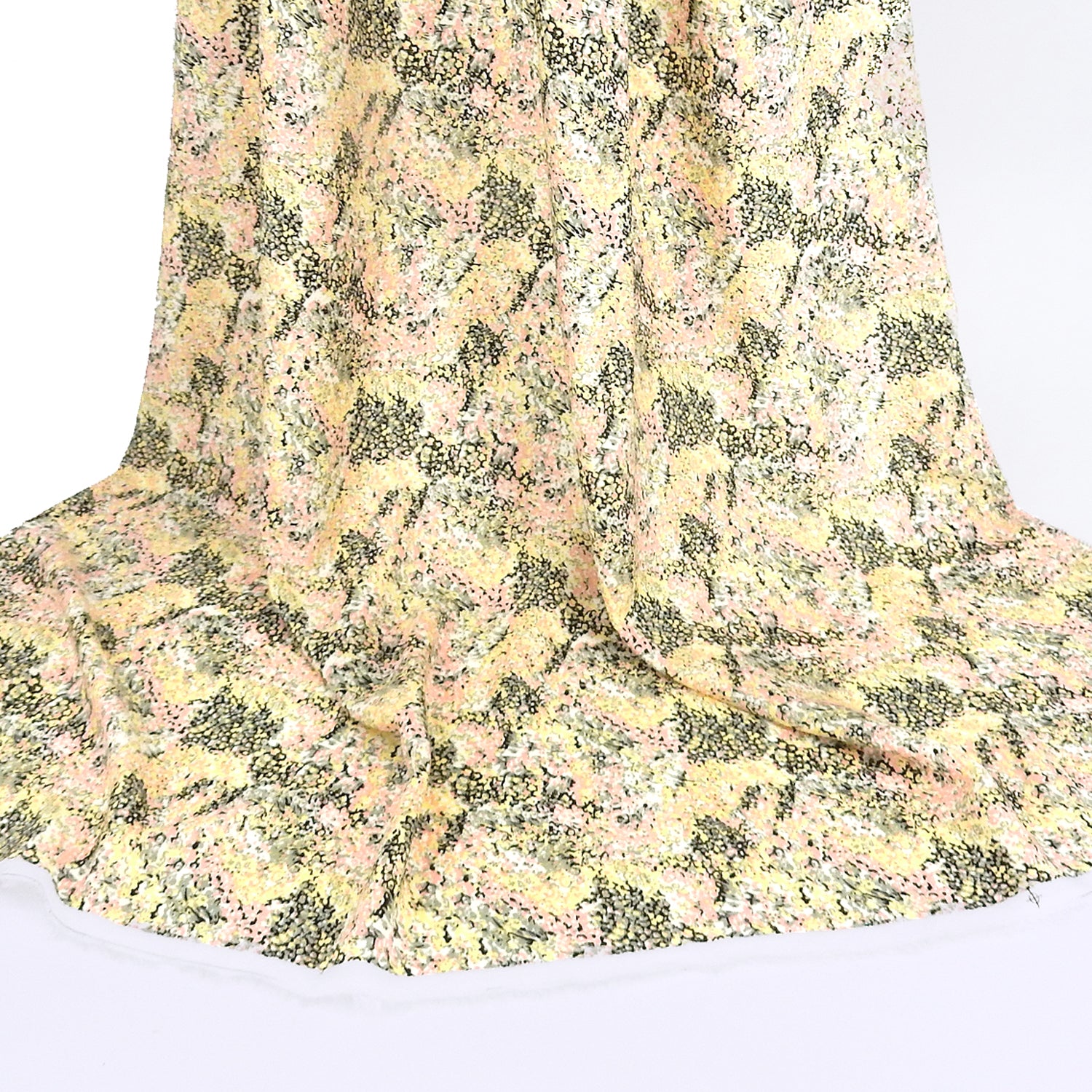 Premium 100% Rayon Challis Fabric CLF1-864 Butter Yellow