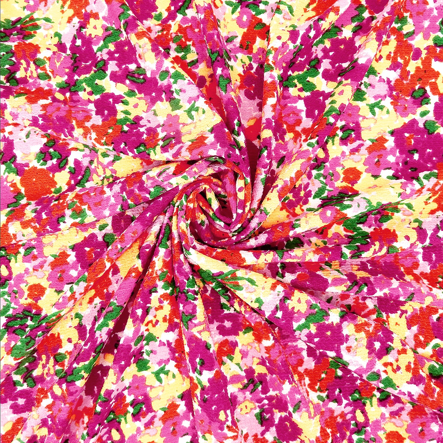 Watercolor Floral Textured Zigzag Jacquard Stretch Dress Fabric- CLF1-850 Pink