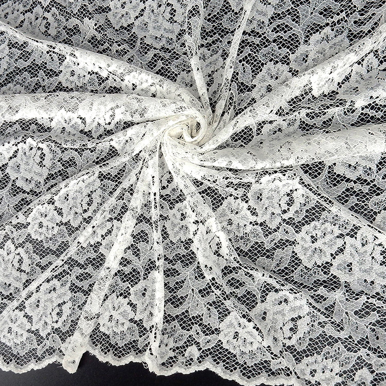 Double-Sided Border Klauber Lace Fabric 3831 Ivory