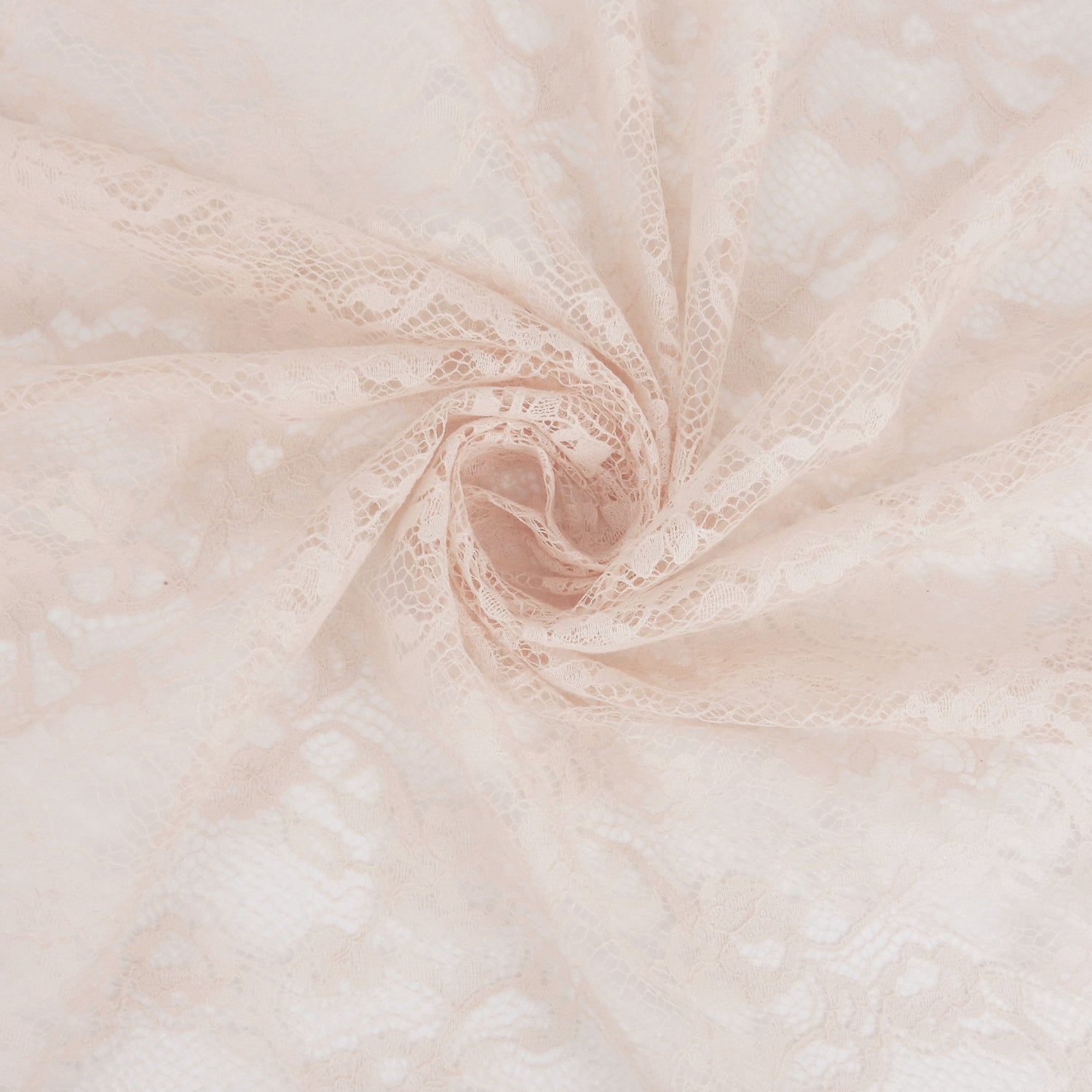 Re-Embroidered Floral Mesh Klauber Lace Fabric 4094 Soft Pink