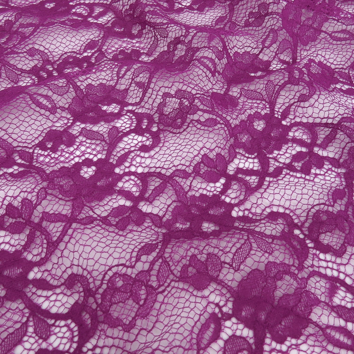 Re-Embroidered Floral Mesh Klauber Lace Fabric 4094 Wild Astor