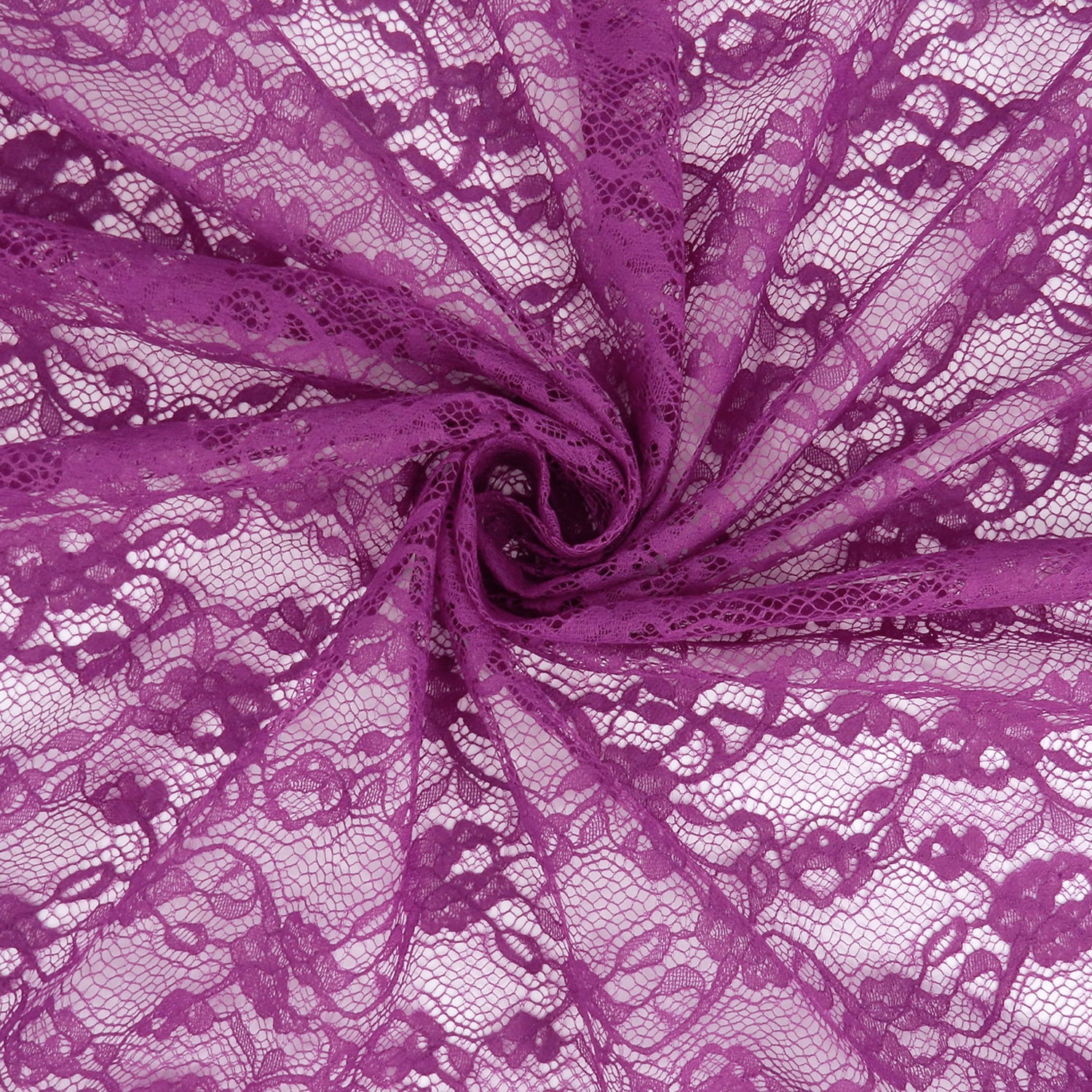 Re-Embroidered Floral Mesh Klauber Lace Fabric 4094 Wild Astor