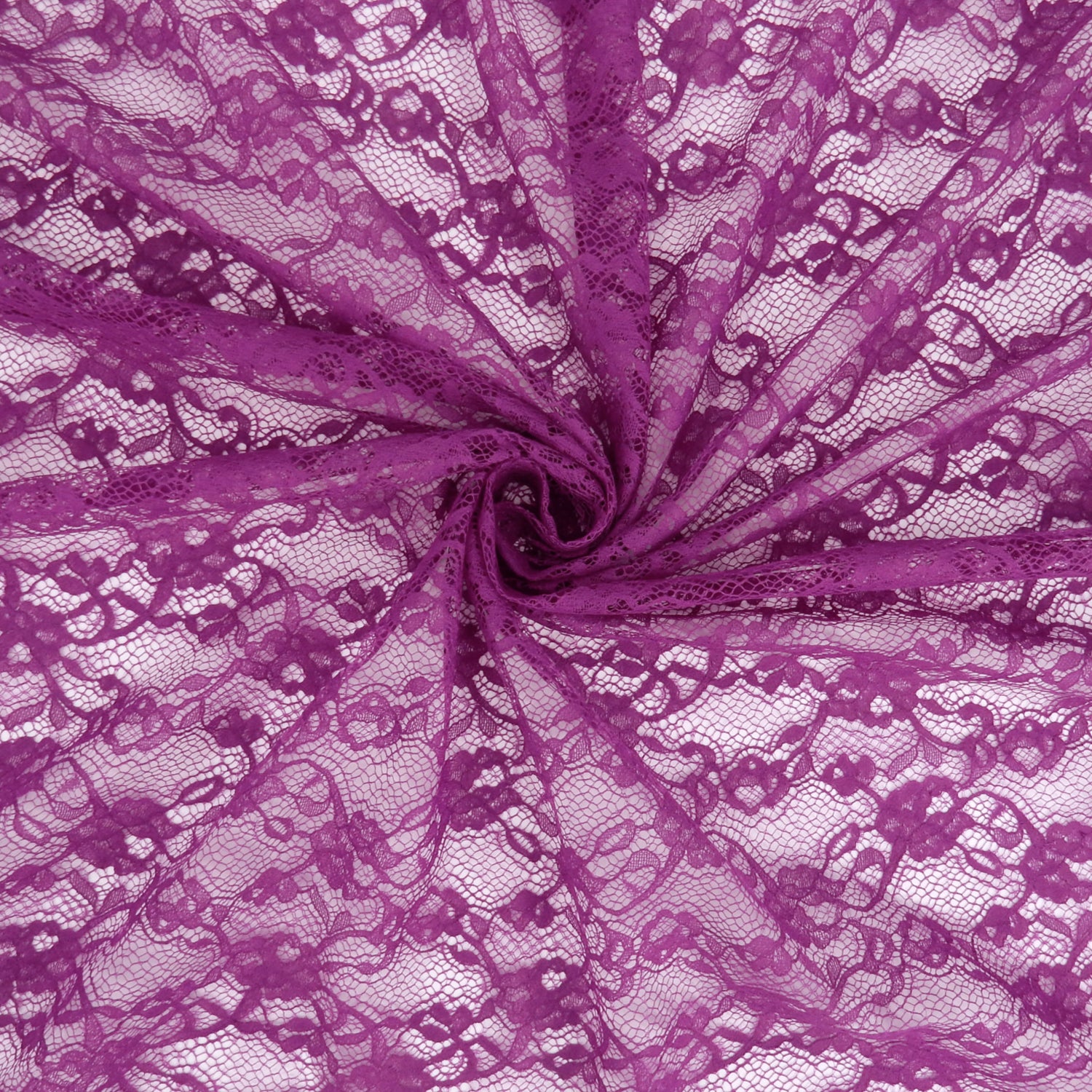 Re-Embroidered Floral Mesh Klauber Lace Fabric 4094 Wild Astor