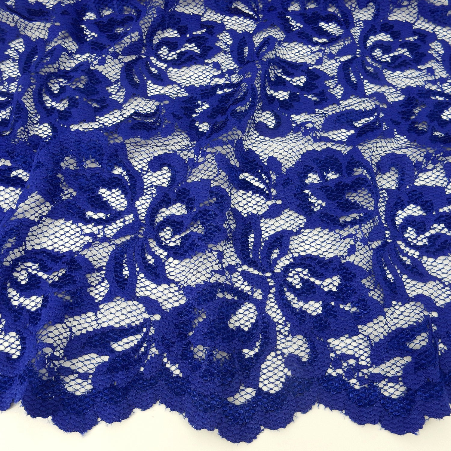 Double-Sided Border Klauber Lace Fabric 9100 Royal Blue