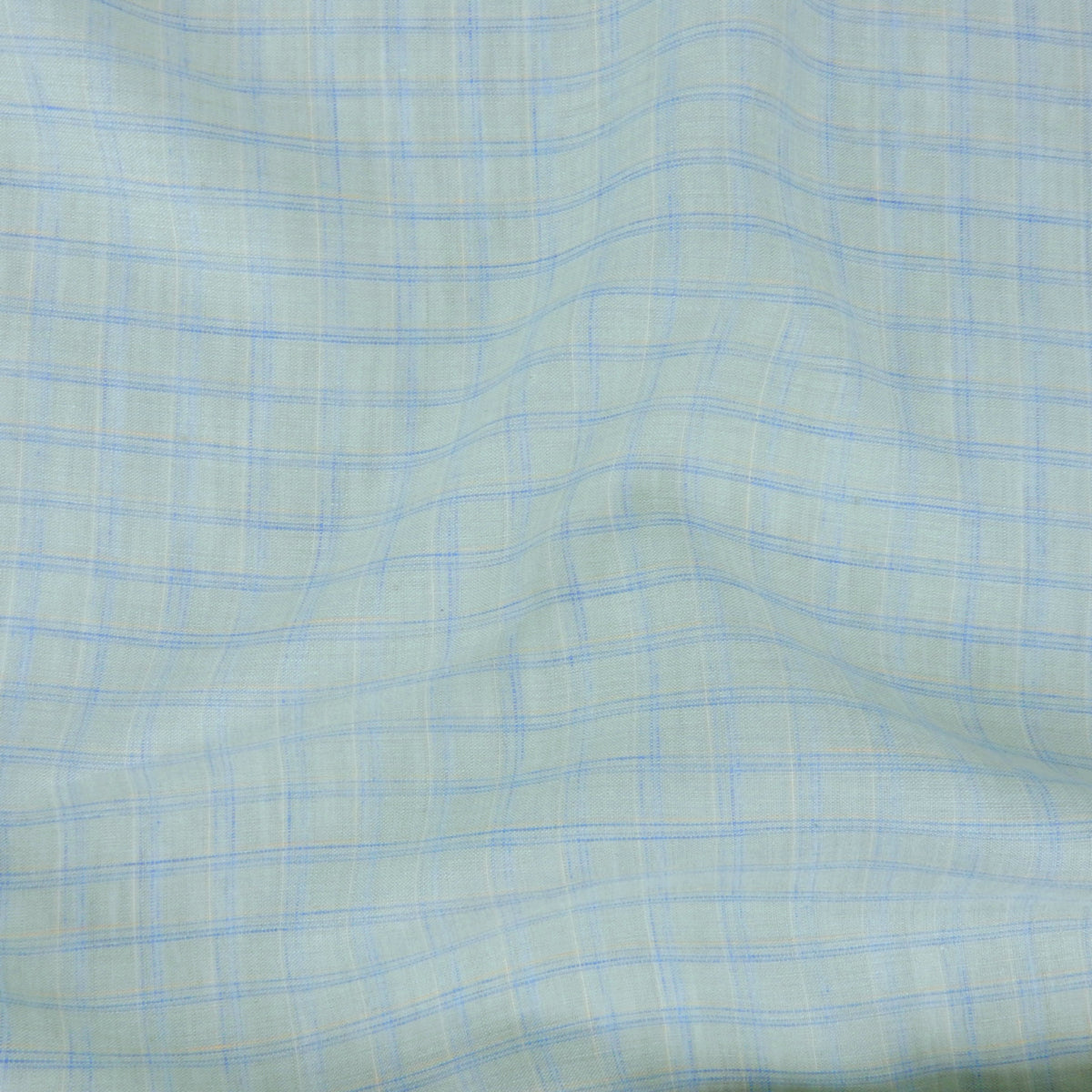 Premium 100% European Linen Yarn Dyed Plaid Fabric ALLF1-953 Soft Fern