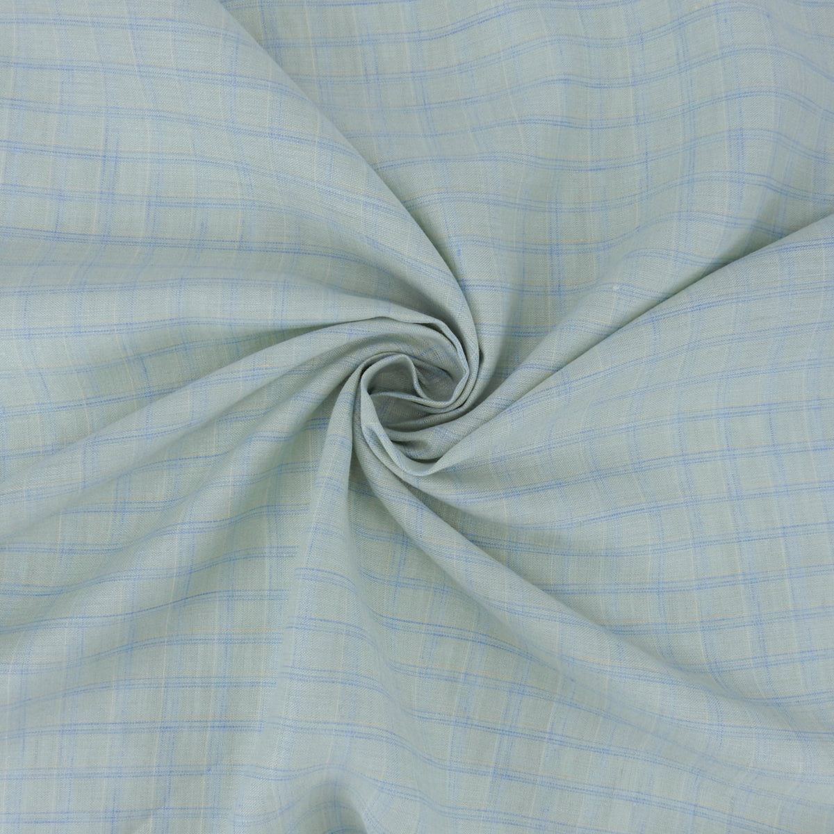 Premium 100% European Linen Yarn Dyed Plaid Fabric ALLF1-953 Soft Fern