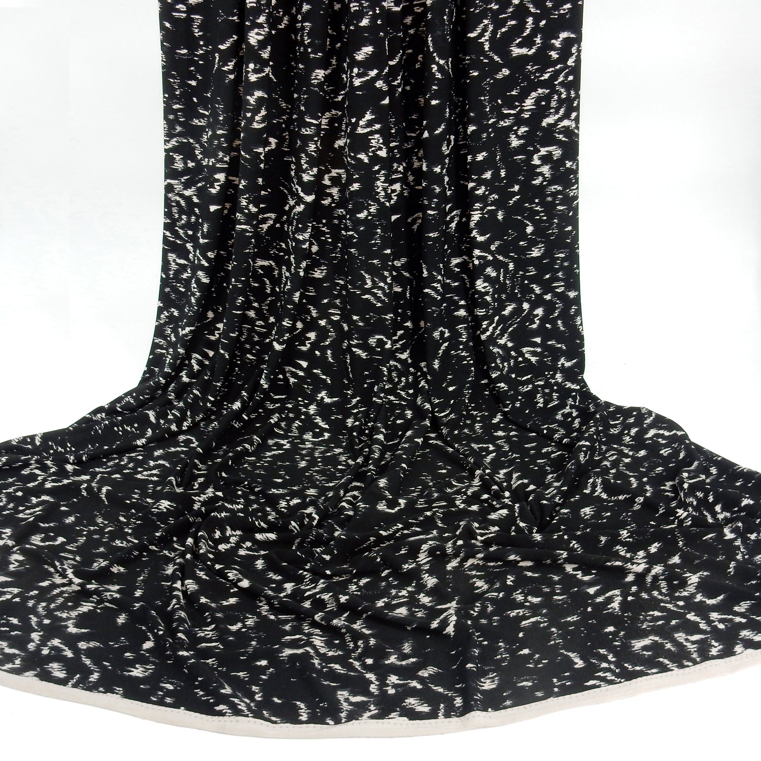 ITY Jersey Knit Fabric 307 Skin Black and Dove Grey