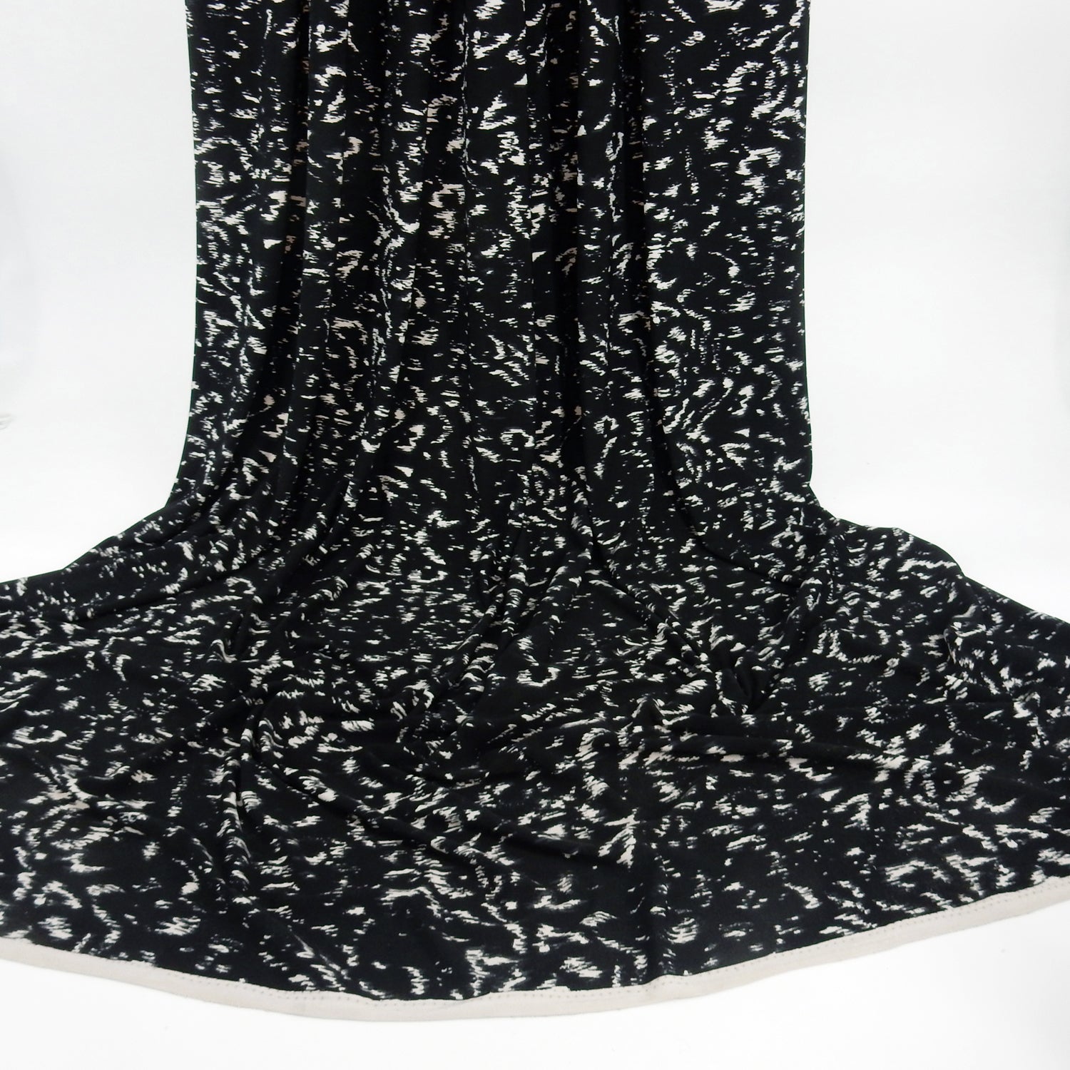 ITY Jersey Knit Fabric 307 Skin Black and Dove Grey