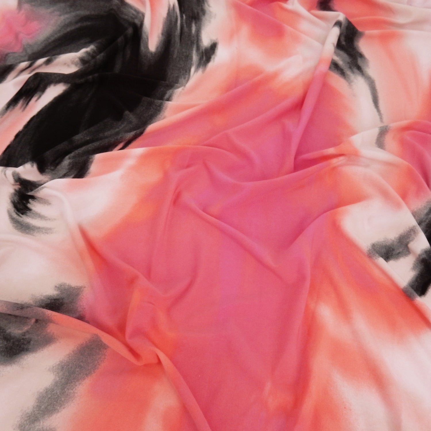 ITY Jersey Knit Fabric 311 Swirling Batik Coral