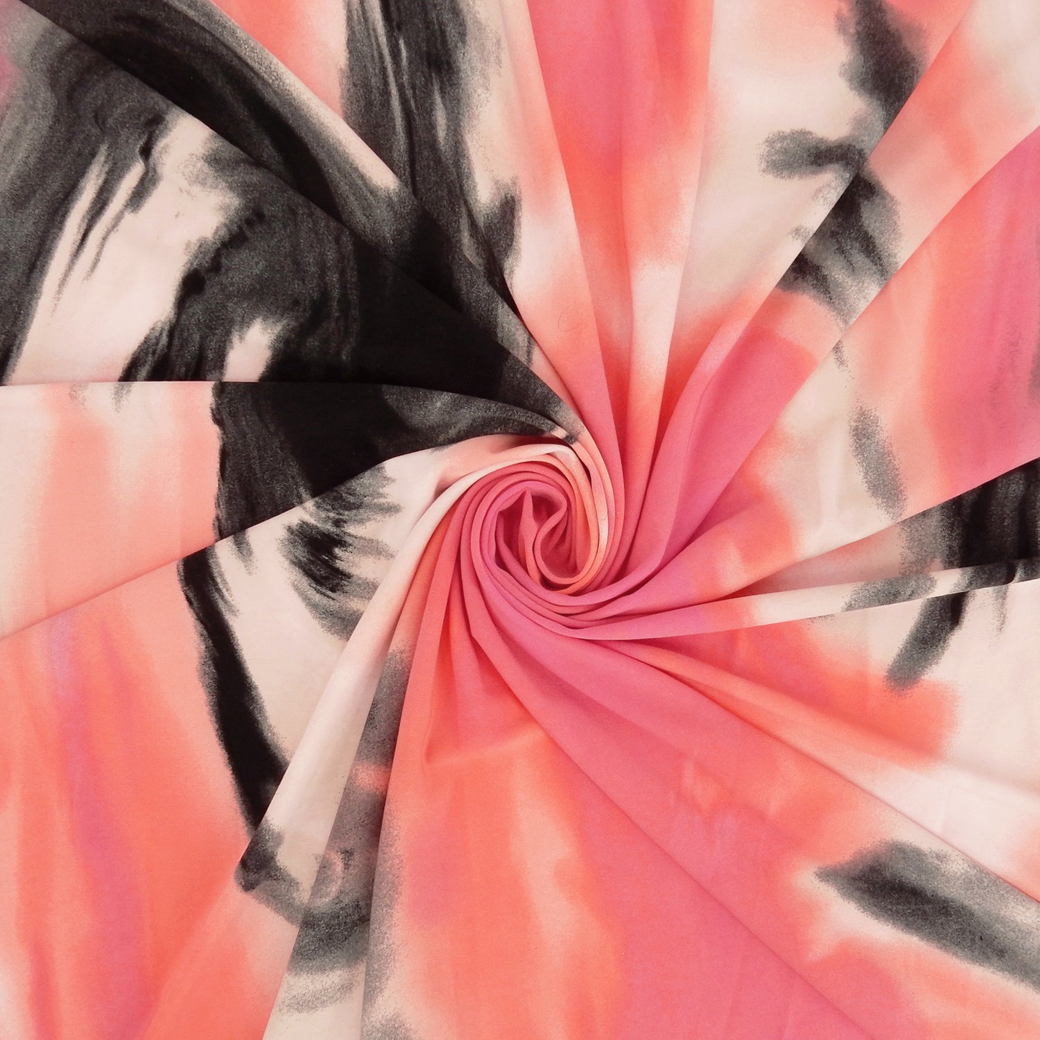 ITY Jersey Knit Fabric 311 Swirling Batik Coral