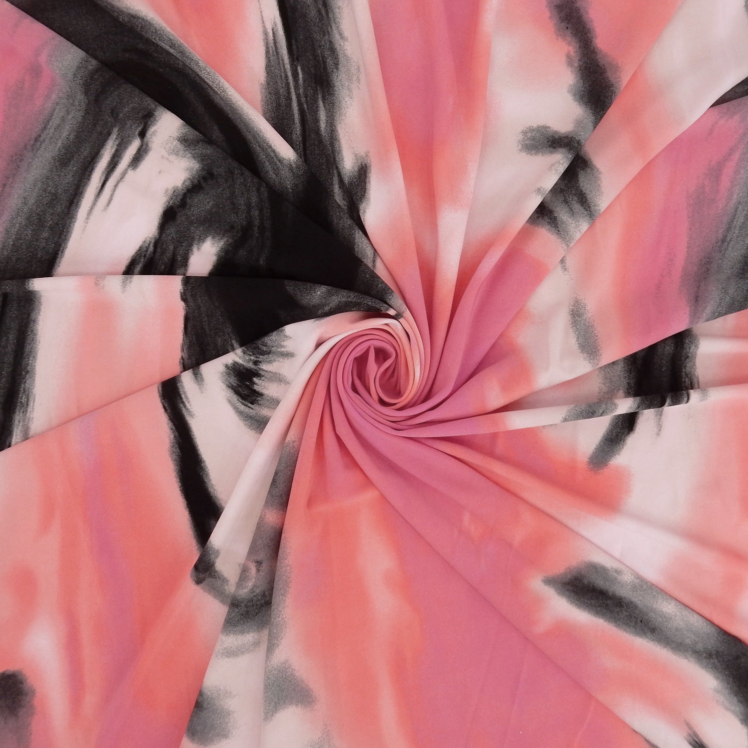 ITY Jersey Knit Fabric 311 Swirling Batik Coral