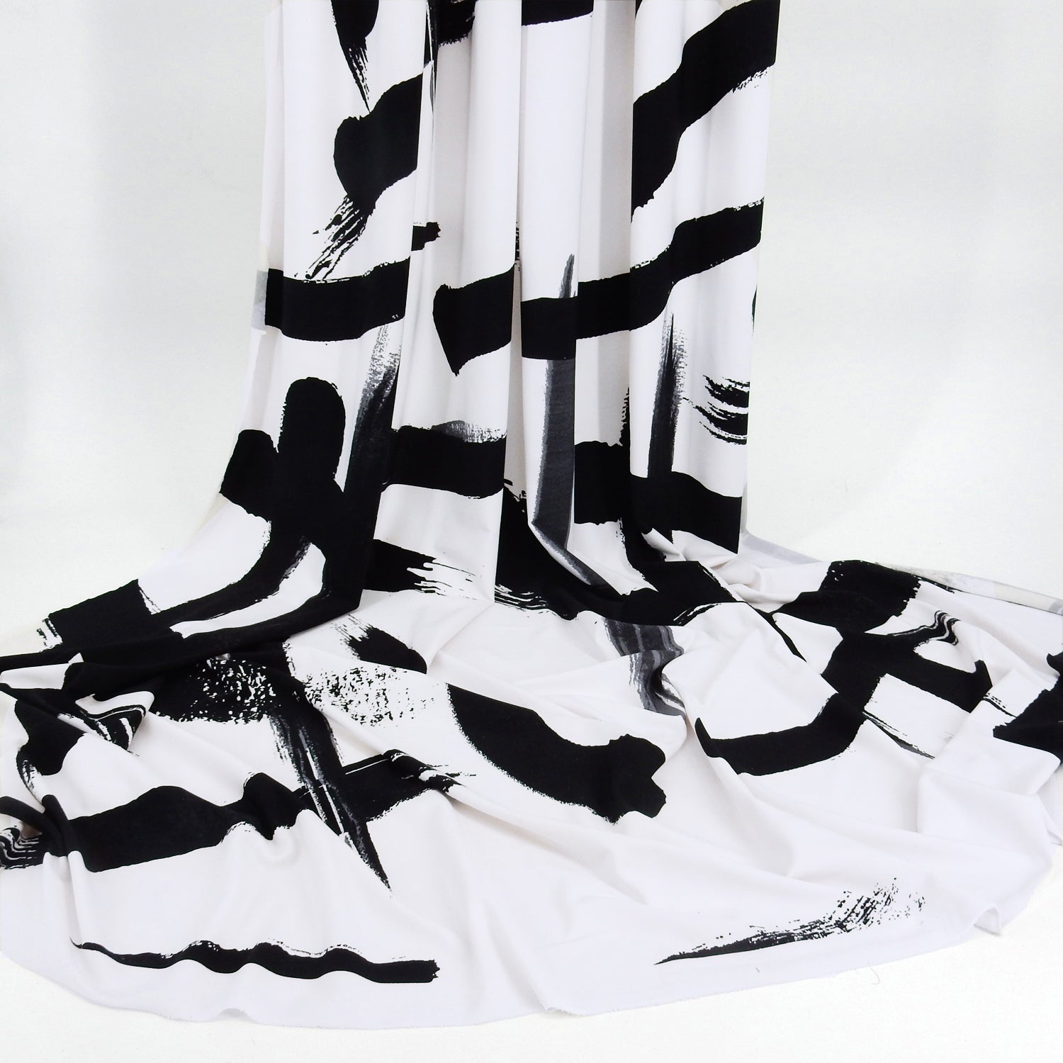 ITY Jersey Knit Fabric 312 Black & White
