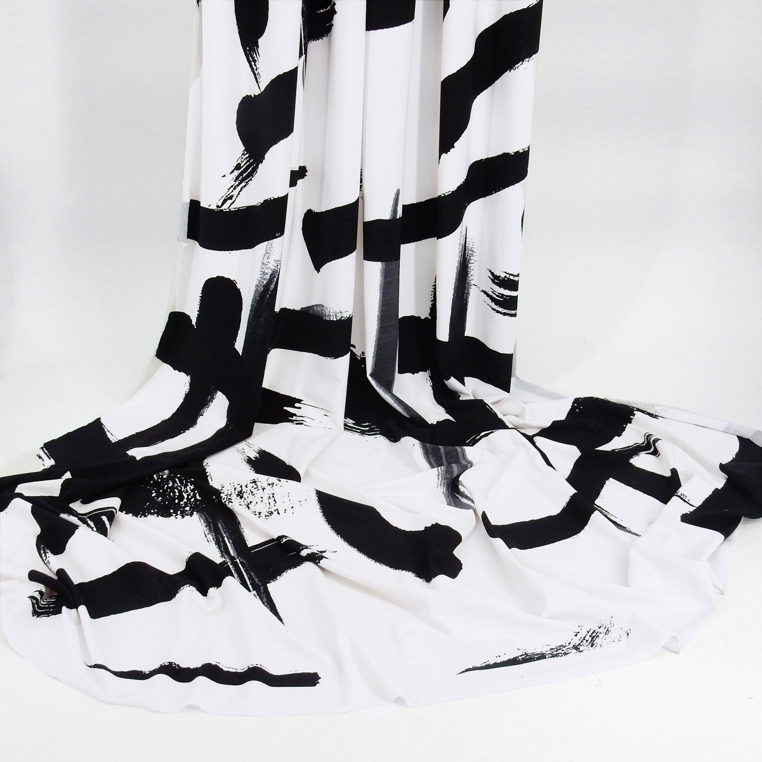 ITY Jersey Knit Fabric 312 Black & White
