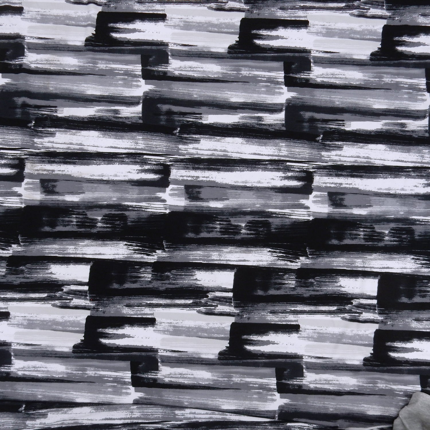 ITY Jersey Knit Fabric 313 Black/White/Grey