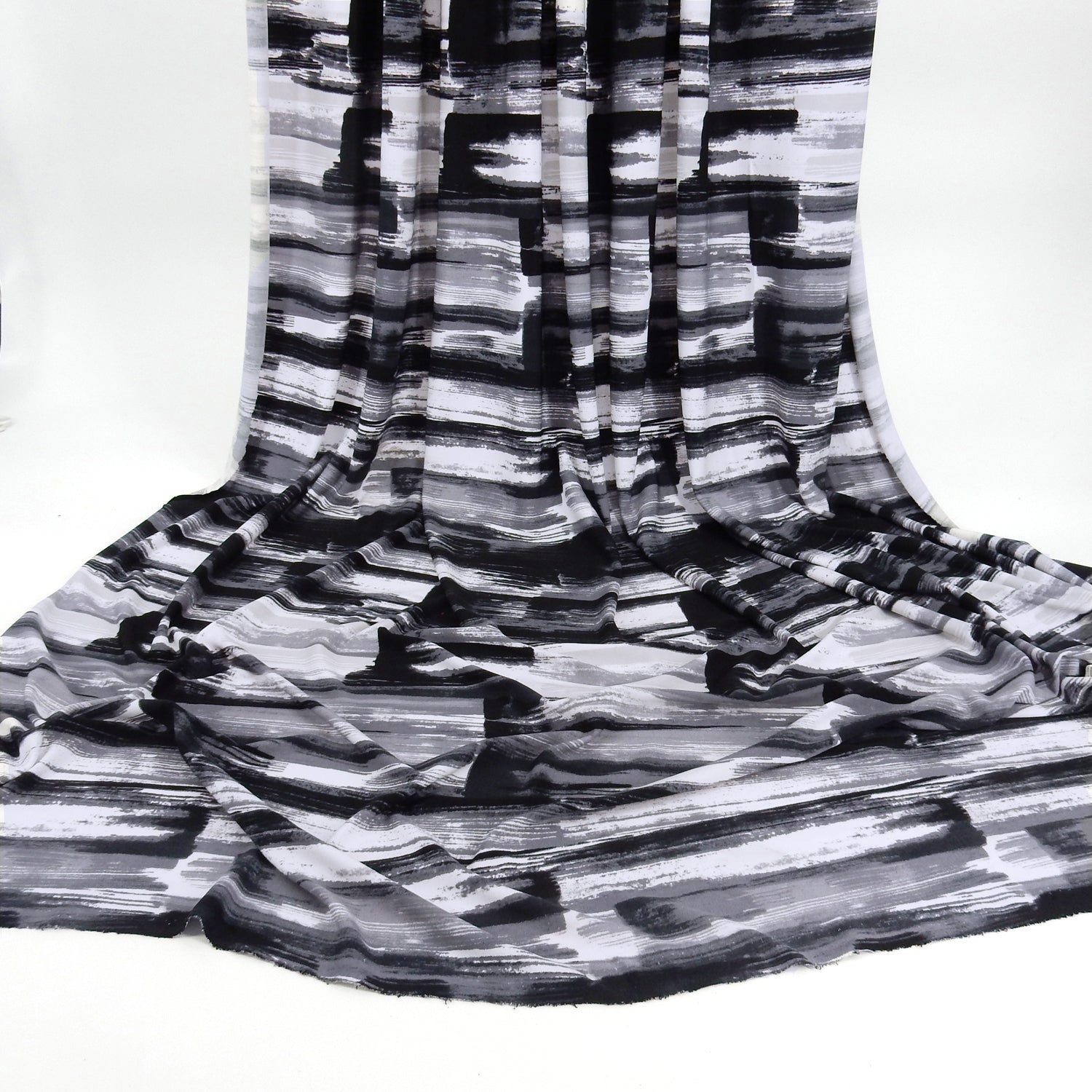 ITY Jersey Knit Fabric 313 Black/White/Grey