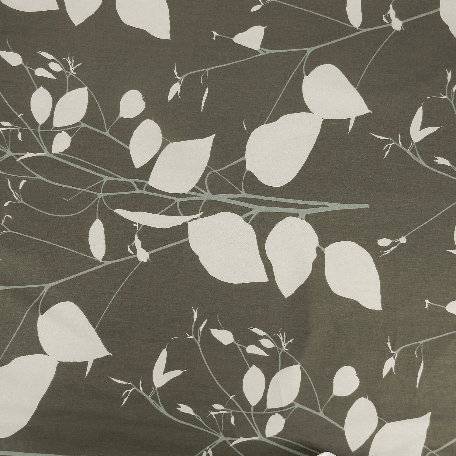 Taupe Gardenia Printed 7-Ounce Cotton Duck Fabric 300