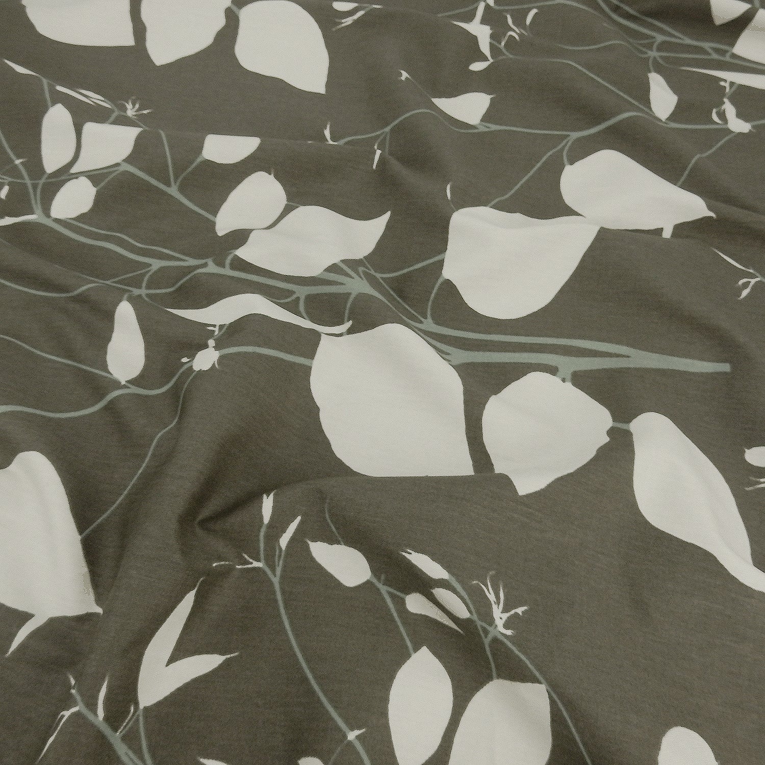 Taupe Gardenia Printed 7-Ounce Cotton Duck Fabric 300
