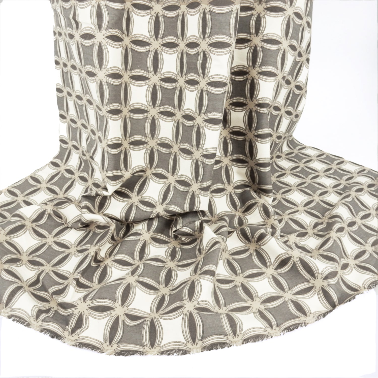 Taupe & Grey Neutral Infinity Printed 7-Ounce Cotton Duck Fabric 295