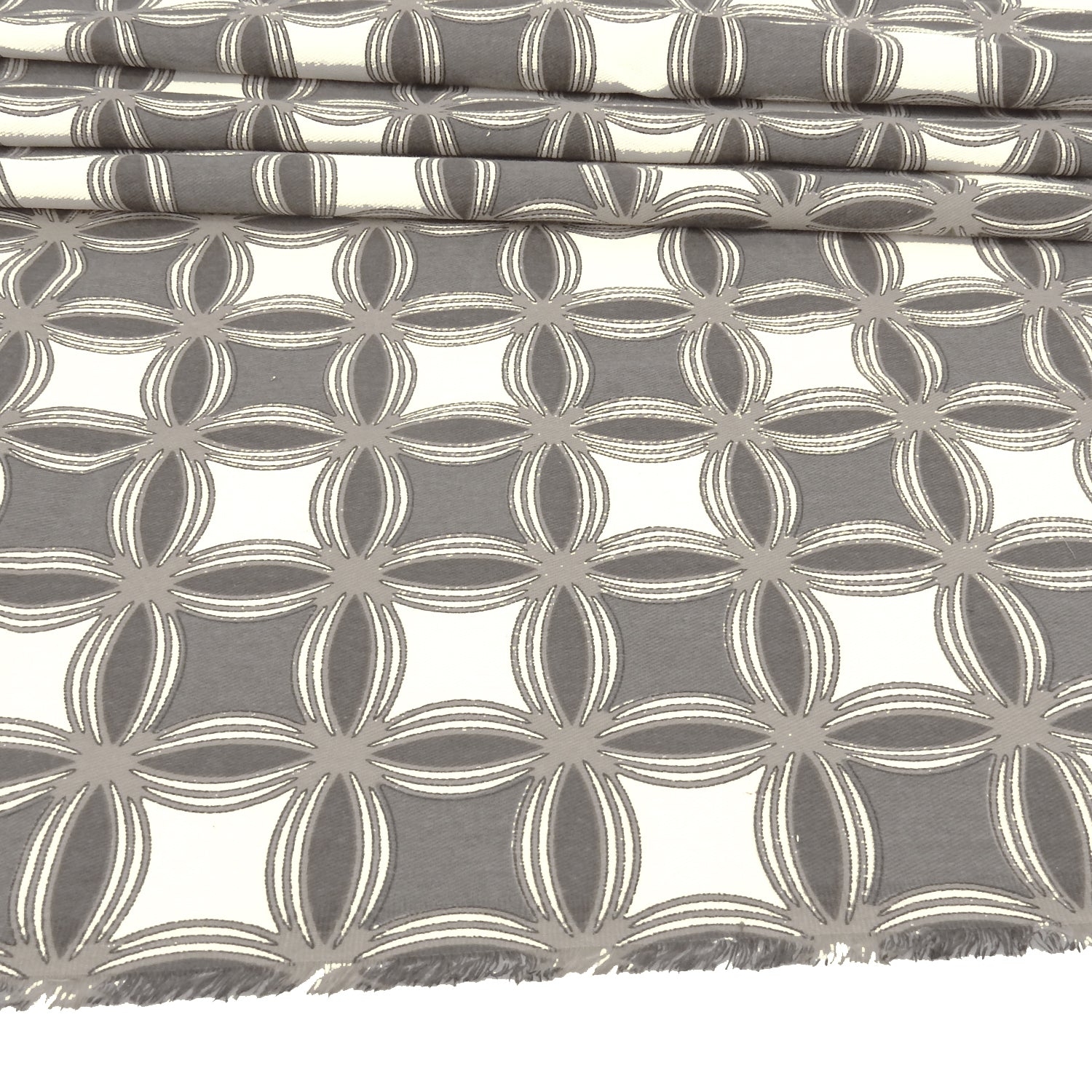 Taupe & Grey Neutral Infinity Printed 7-Ounce Cotton Duck Fabric 295
