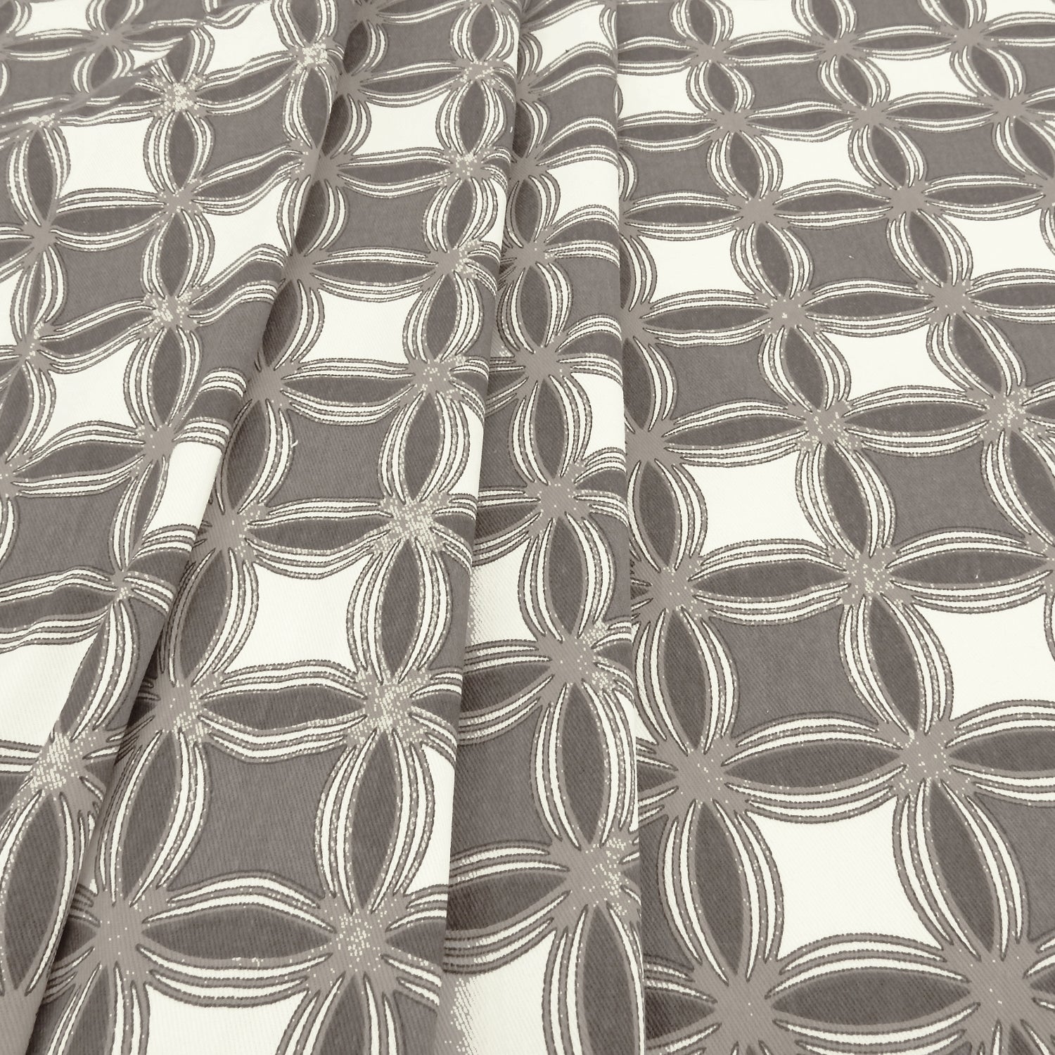 Taupe & Grey Neutral Infinity Printed 7-Ounce Cotton Duck Fabric 295