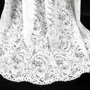 Double Sided Scalloped Border Stretch Lace Fabric 9739 Ivory