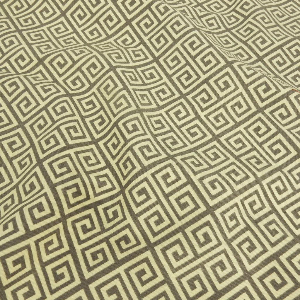 Buttercup Greek Key Printed 7-Ounce Cotton Twill Fabric 283