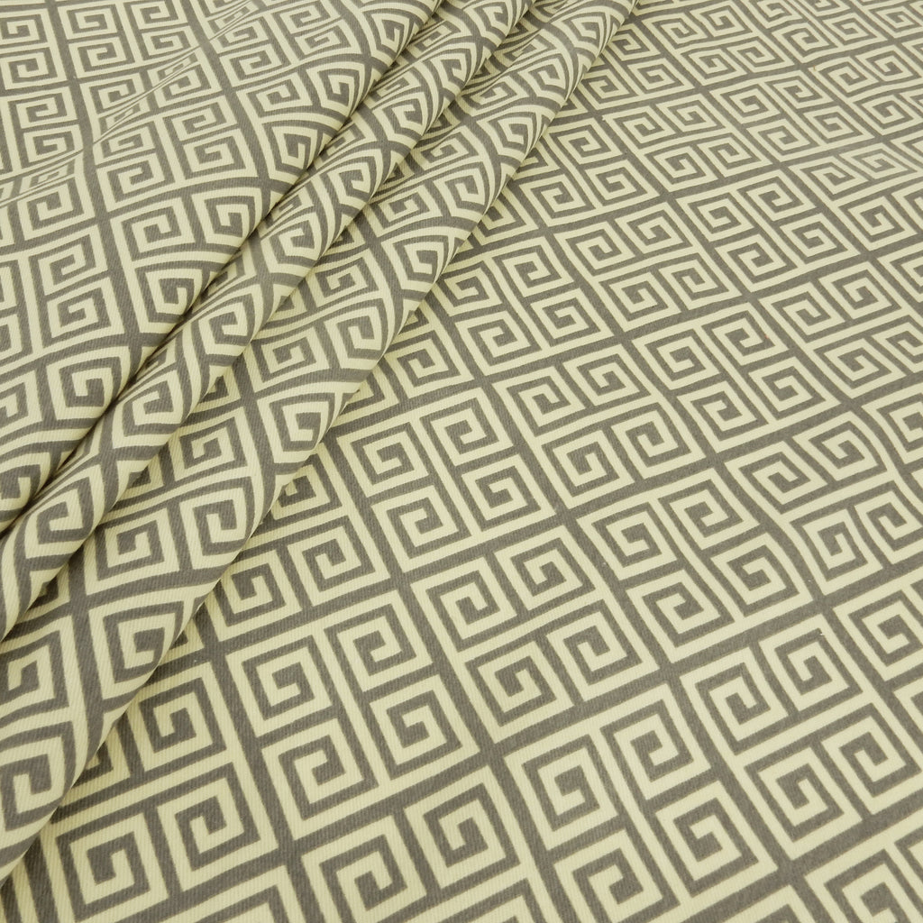 Buttercup Greek Key Printed 7-Ounce Cotton Twill Fabric 283