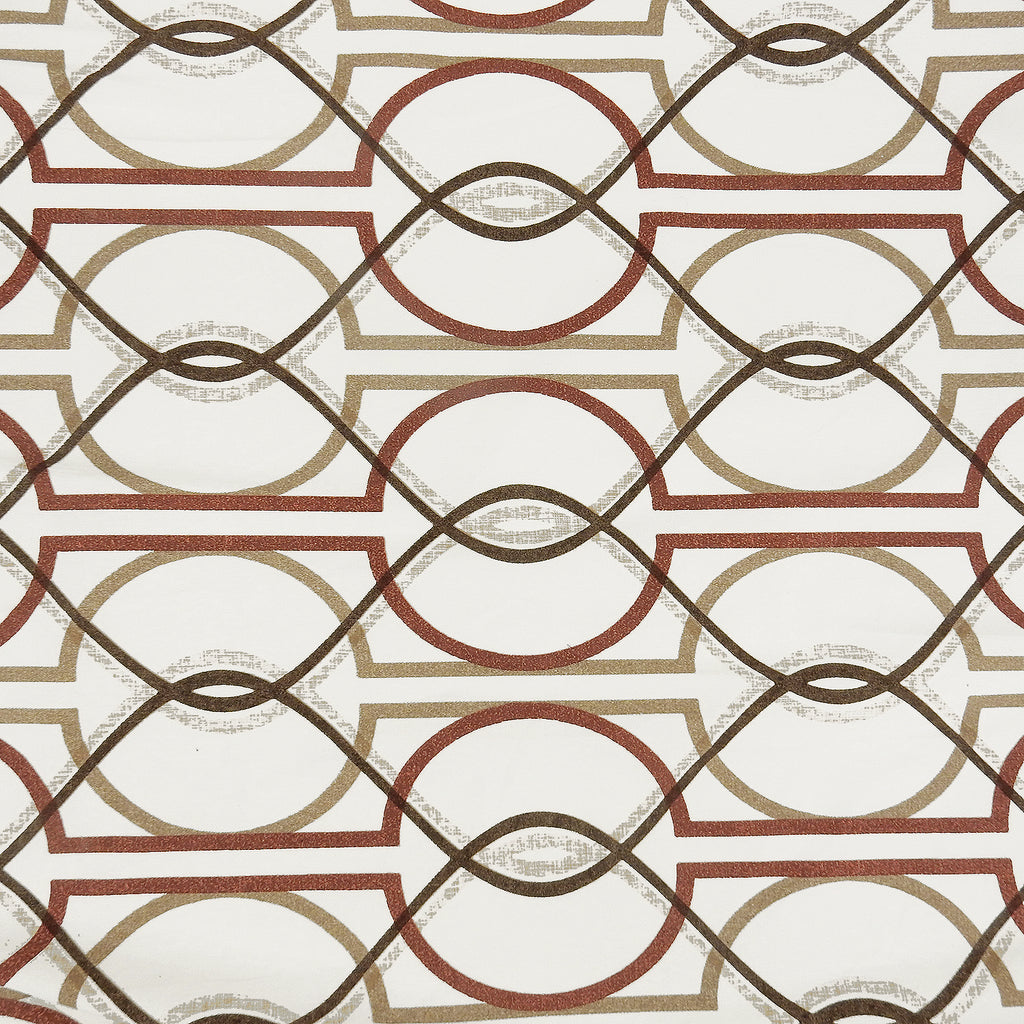 Cinnamon & Taupe Structural Harmony Printed 7-Ounce Cotton Duck Fabric 294