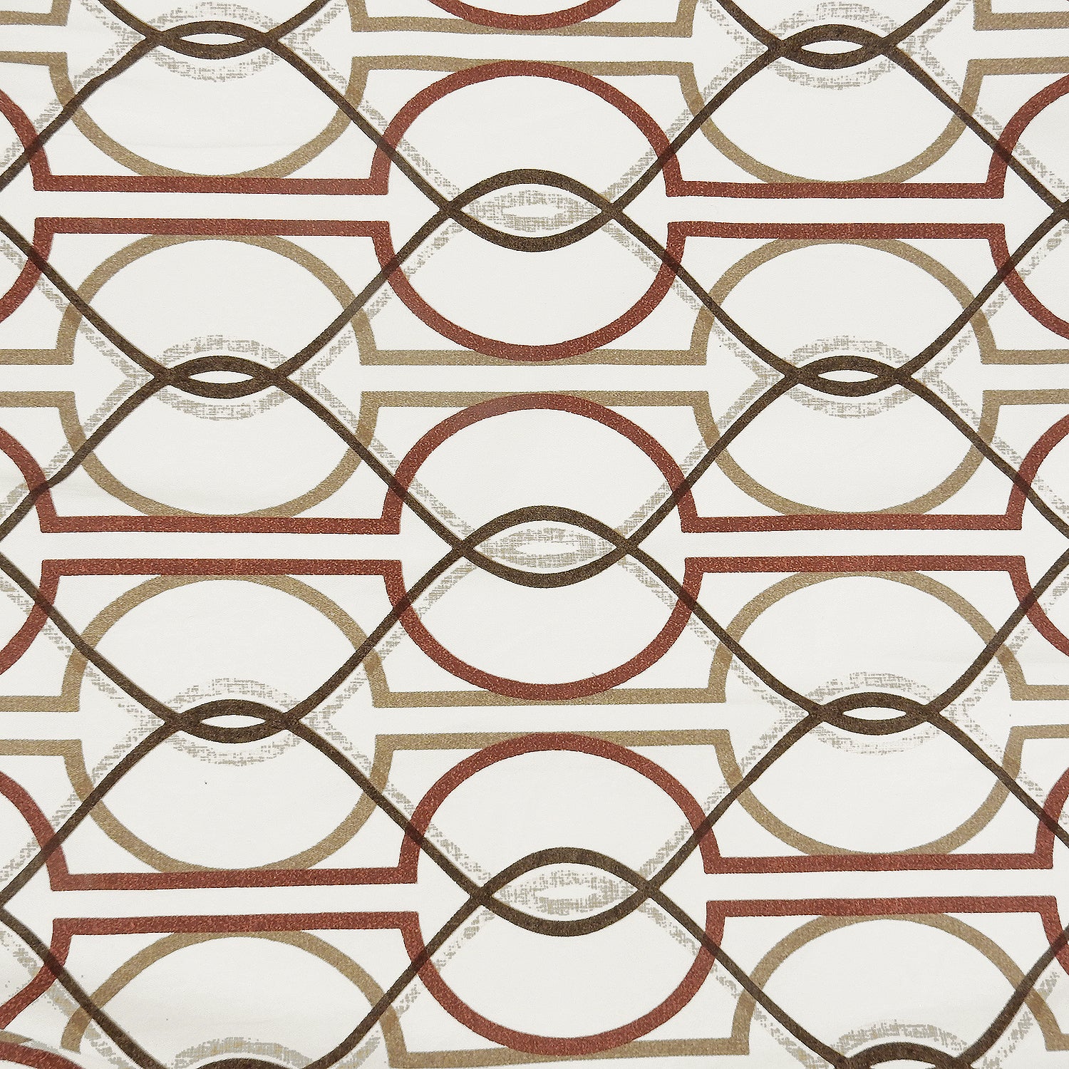 Cinnamon & Taupe Structural Harmony Printed 7-Ounce Cotton Duck Fabric 294