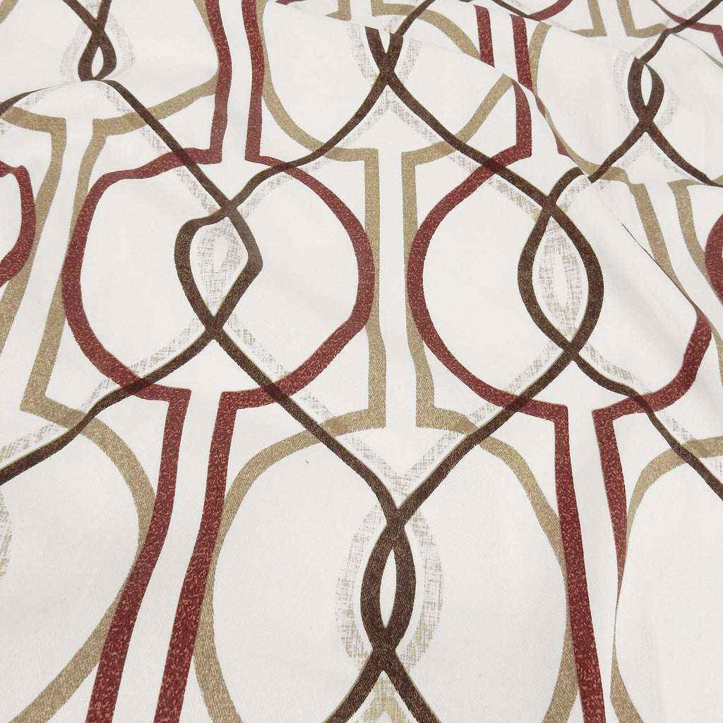Cinnamon & Taupe Structural Harmony Printed 7-Ounce Cotton Duck Fabric 294