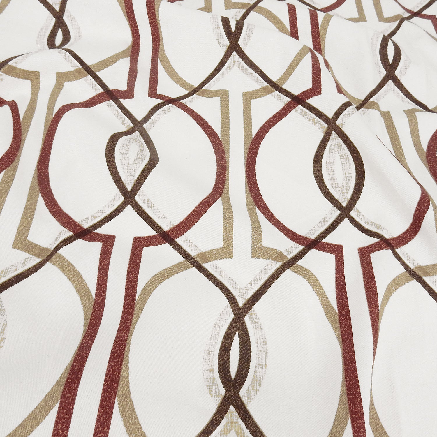 Cinnamon & Taupe Structural Harmony Printed 7-Ounce Cotton Duck Fabric 294