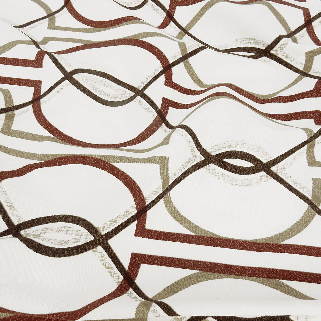 Cinnamon & Taupe Structural Harmony Printed 7-Ounce Cotton Duck Fabric 294