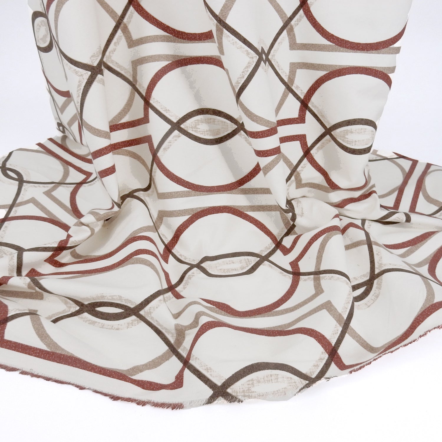 Cinnamon & Taupe Structural Harmony Printed 7-Ounce Cotton Duck Fabric 294