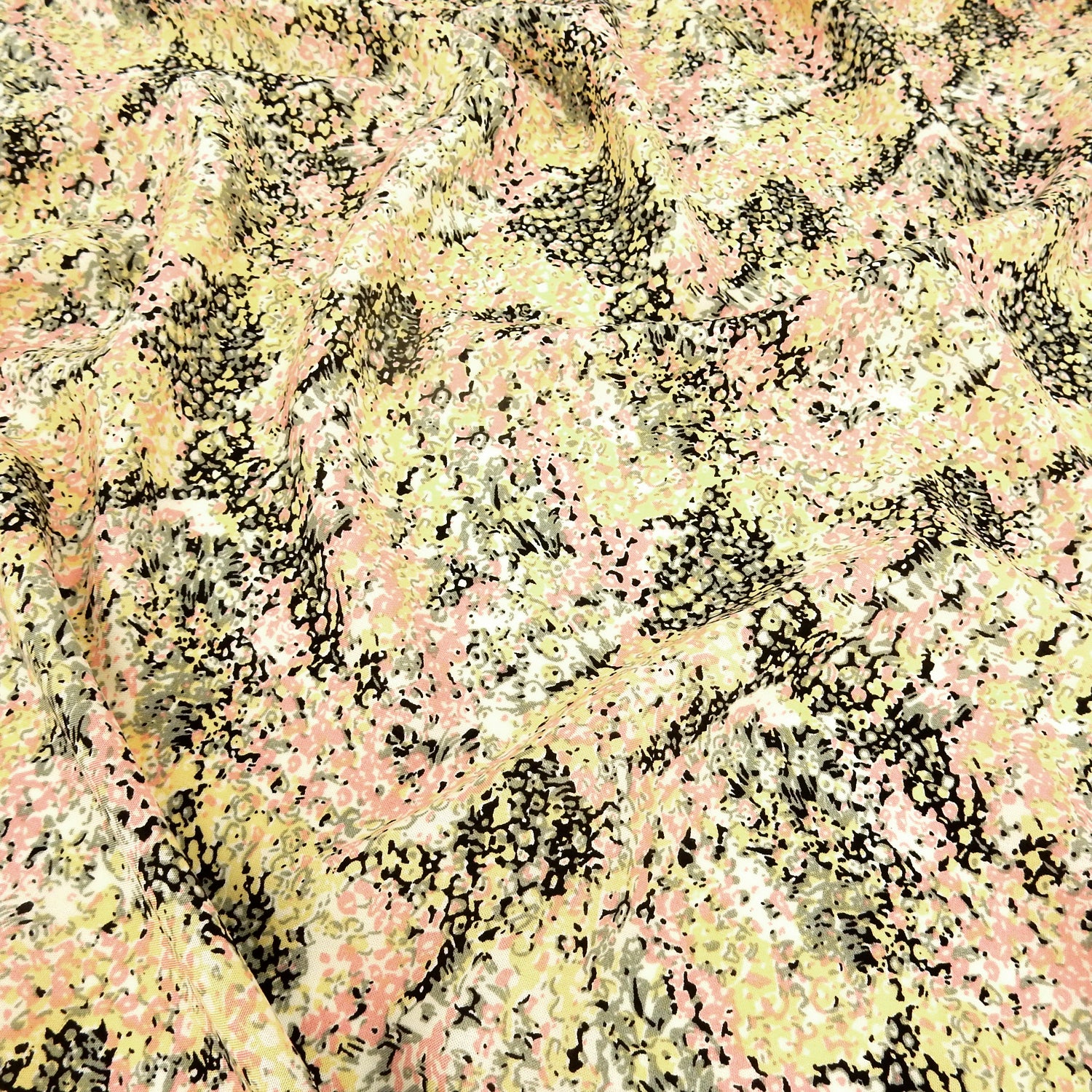 Premium 100% Rayon Challis Fabric CLF1-864 Butter Yellow