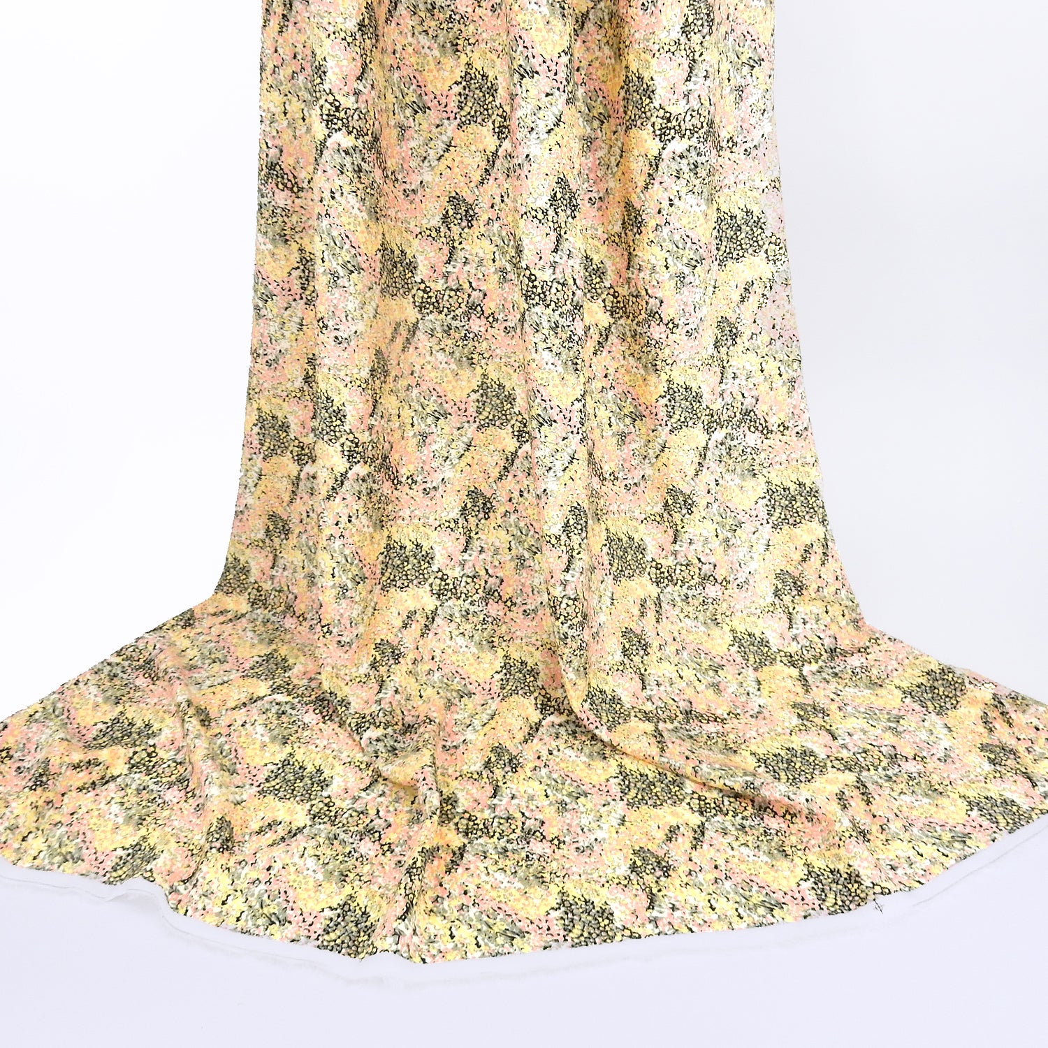 Premium 100% Rayon Challis Fabric CLF1-864 Butter Yellow