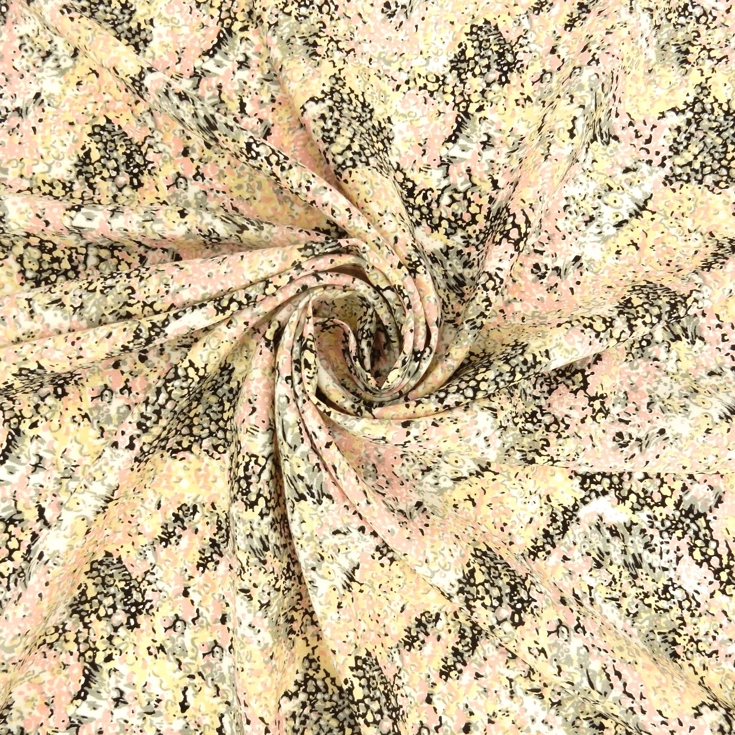 Premium 100% Rayon Challis Fabric CLF1-864 Butter Yellow