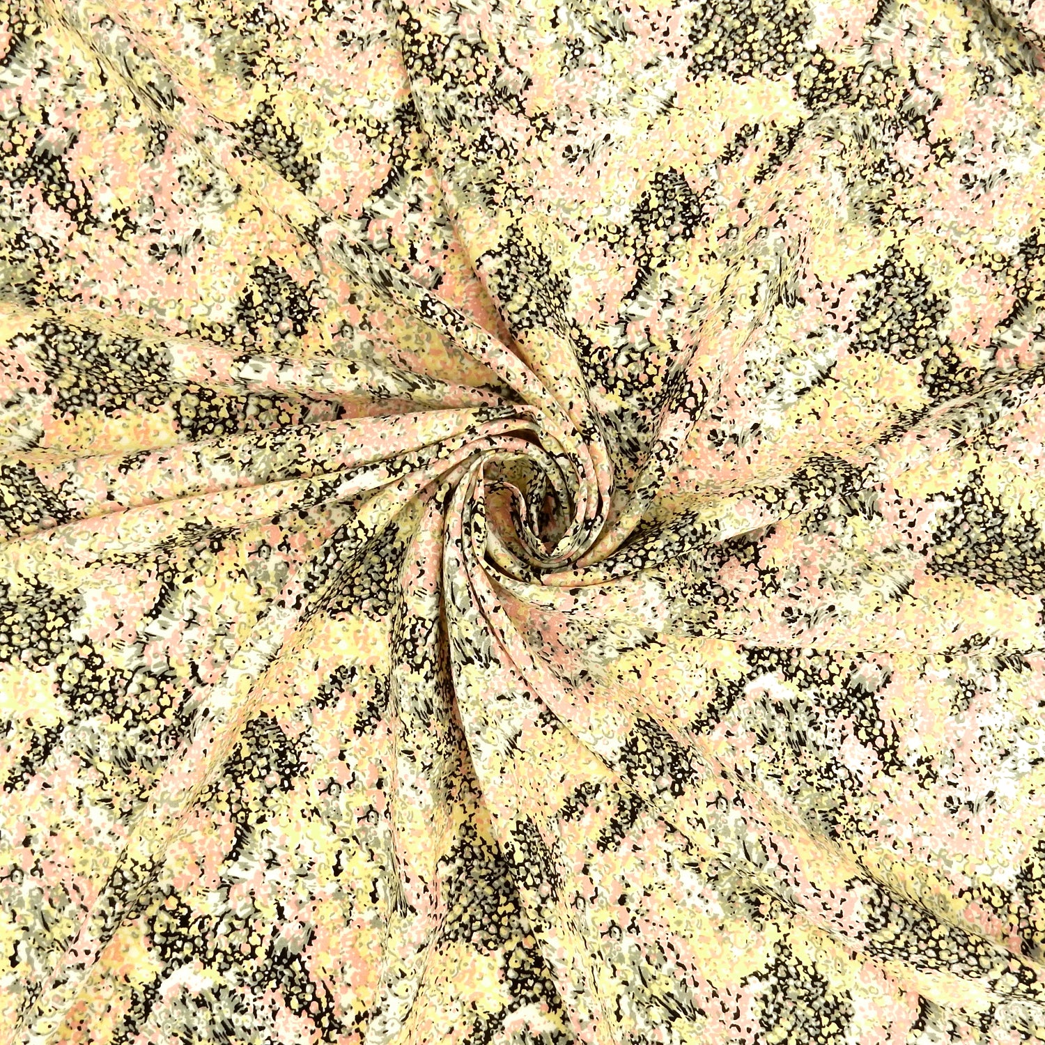 Premium 100% Rayon Challis Fabric CLF1-864 Butter Yellow