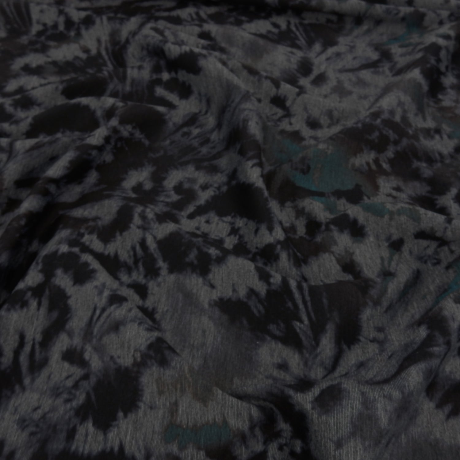 Premium Fine Rib Stretch Knit Fabric – Muted Batik CLF1-849 Grays, Purple & Teal