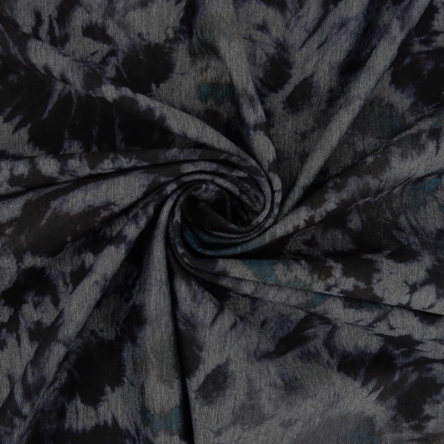 Premium Fine Rib Stretch Knit Fabric – Muted Batik CLF1-849 Grays, Purple & Teal