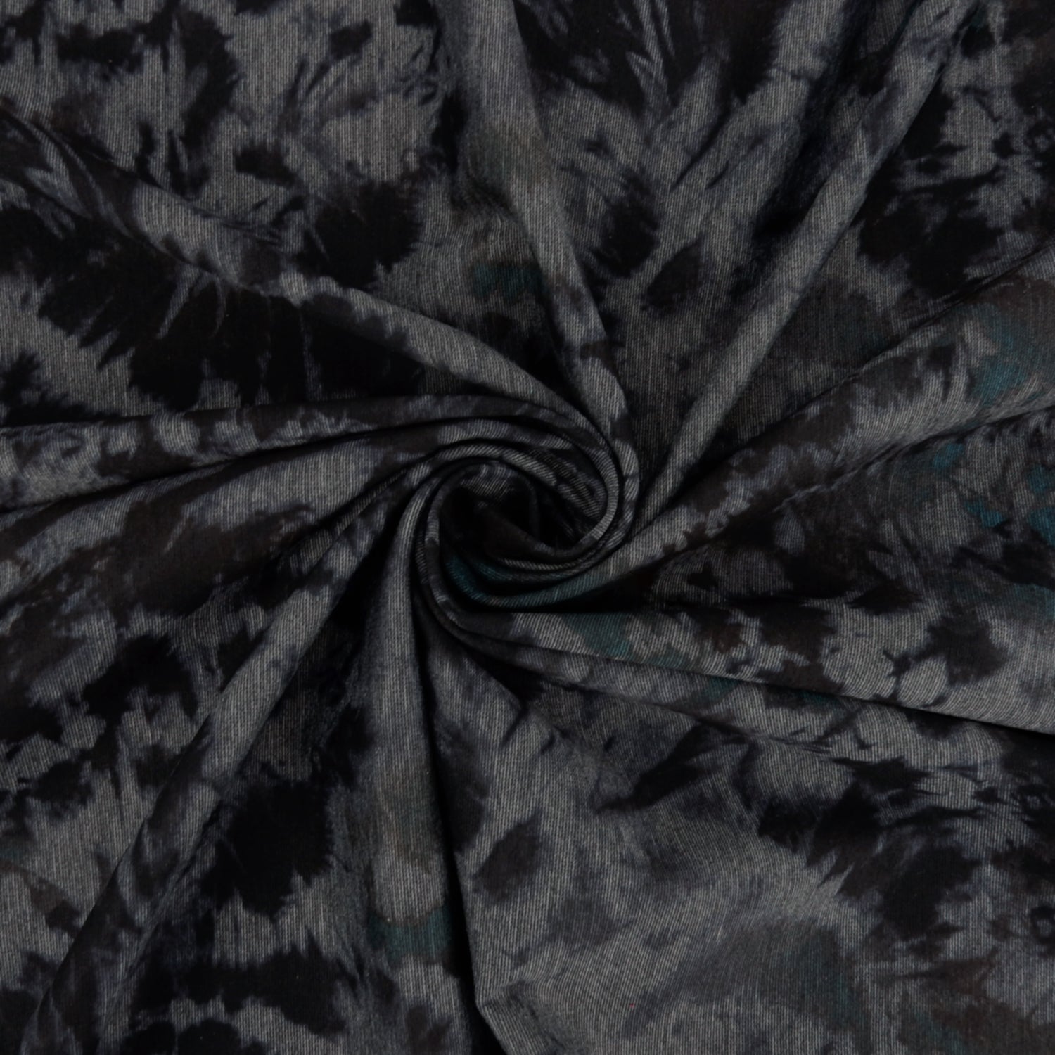 Premium Fine Rib Stretch Knit Fabric – Muted Batik CLF1-849 Grays, Purple & Teal