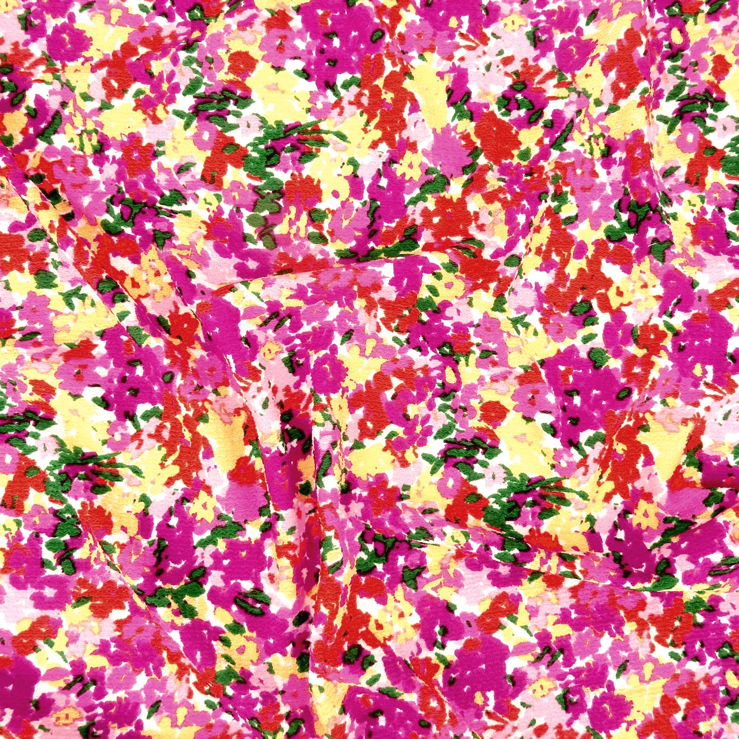 Watercolor Floral Textured Zigzag Jacquard Stretch Dress Fabric- CLF1-850 Pink