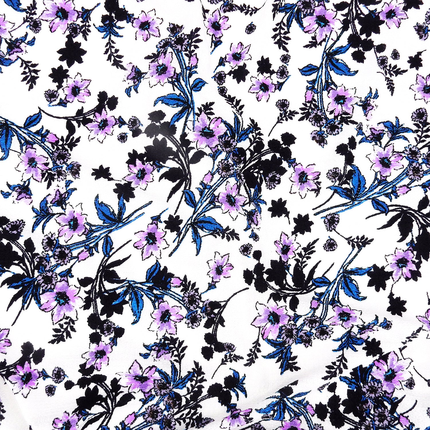 Textured Zigzag Jacquard Stretch Dress Floral Fabric- CLF1-855 Orchid