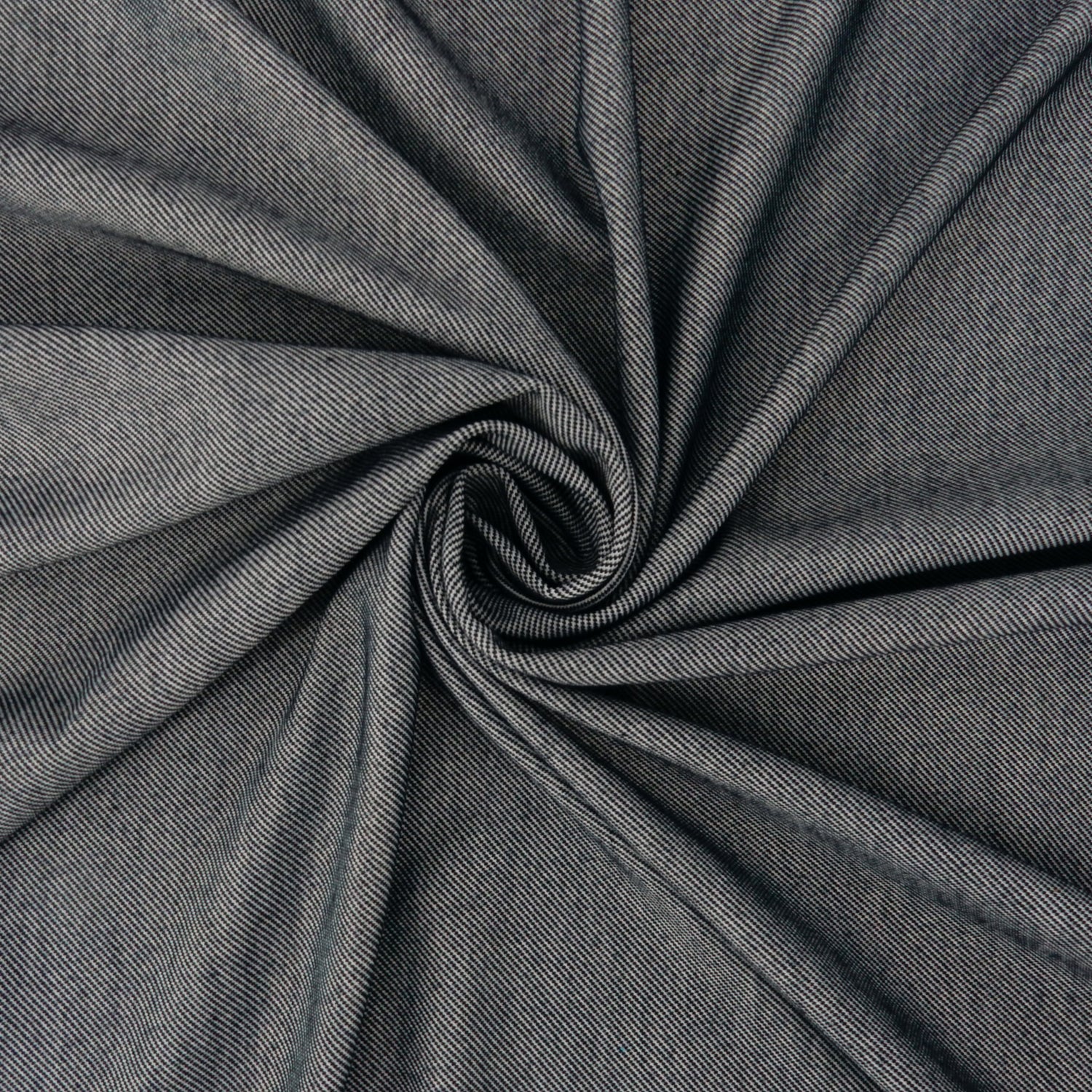 Indigo Heathered Twill Stretch Knit Fabric 140