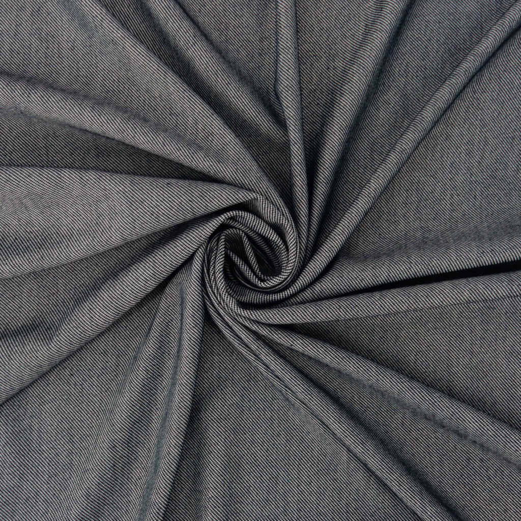 Indigo Heathered Twill Stretch Knit Fabric 140