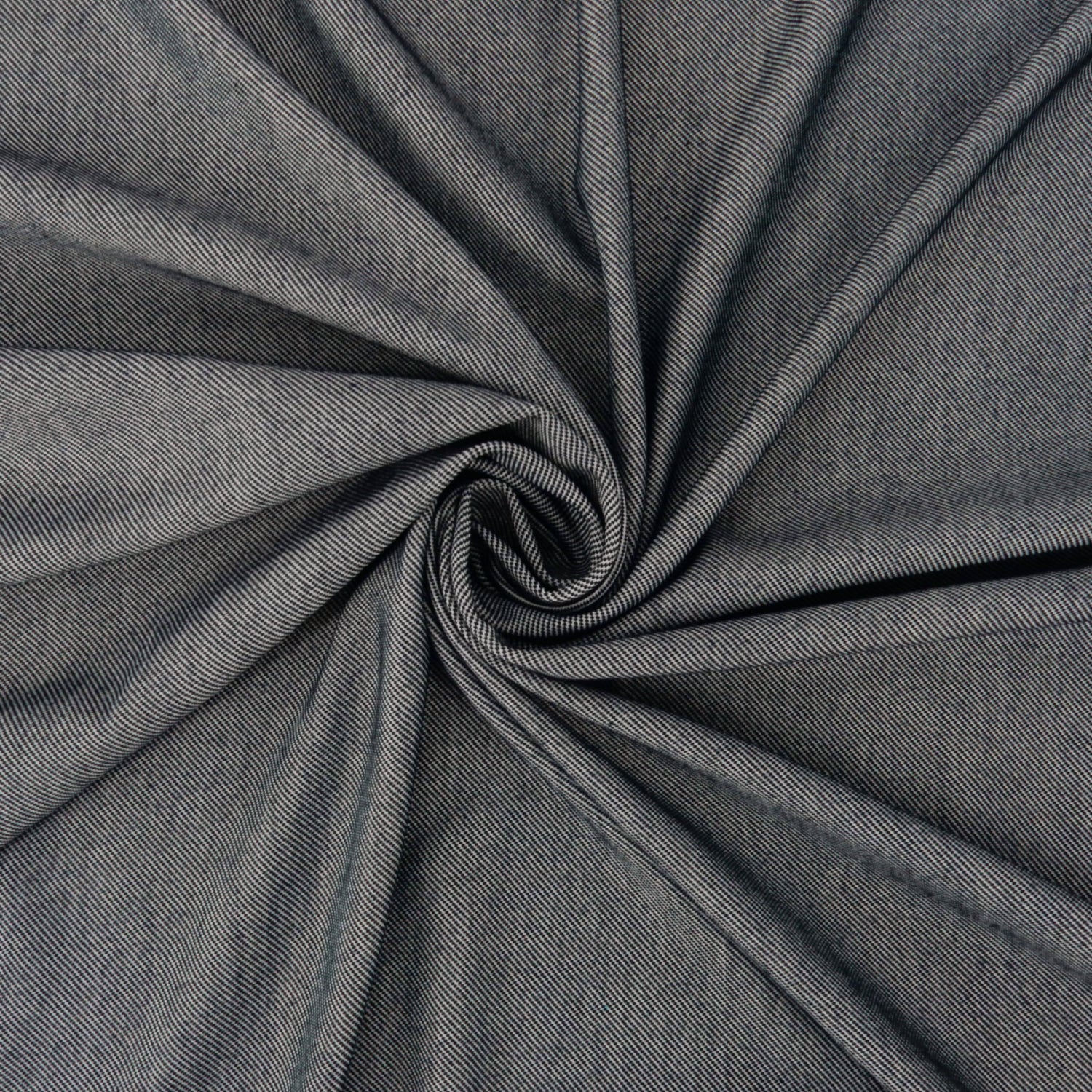 Indigo Heathered Twill Stretch Knit Fabric 140