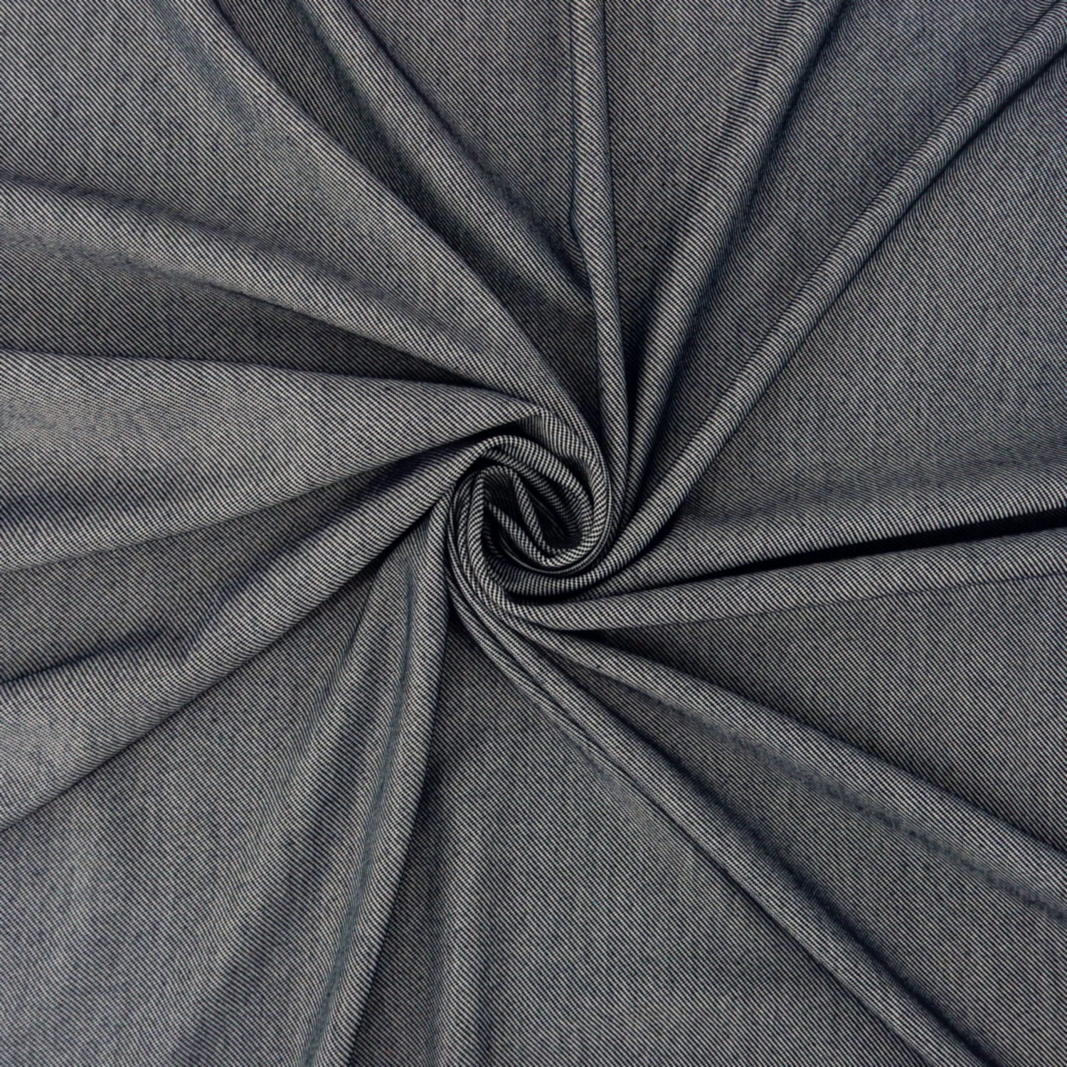 Indigo Heathered Twill Stretch Knit Fabric 140