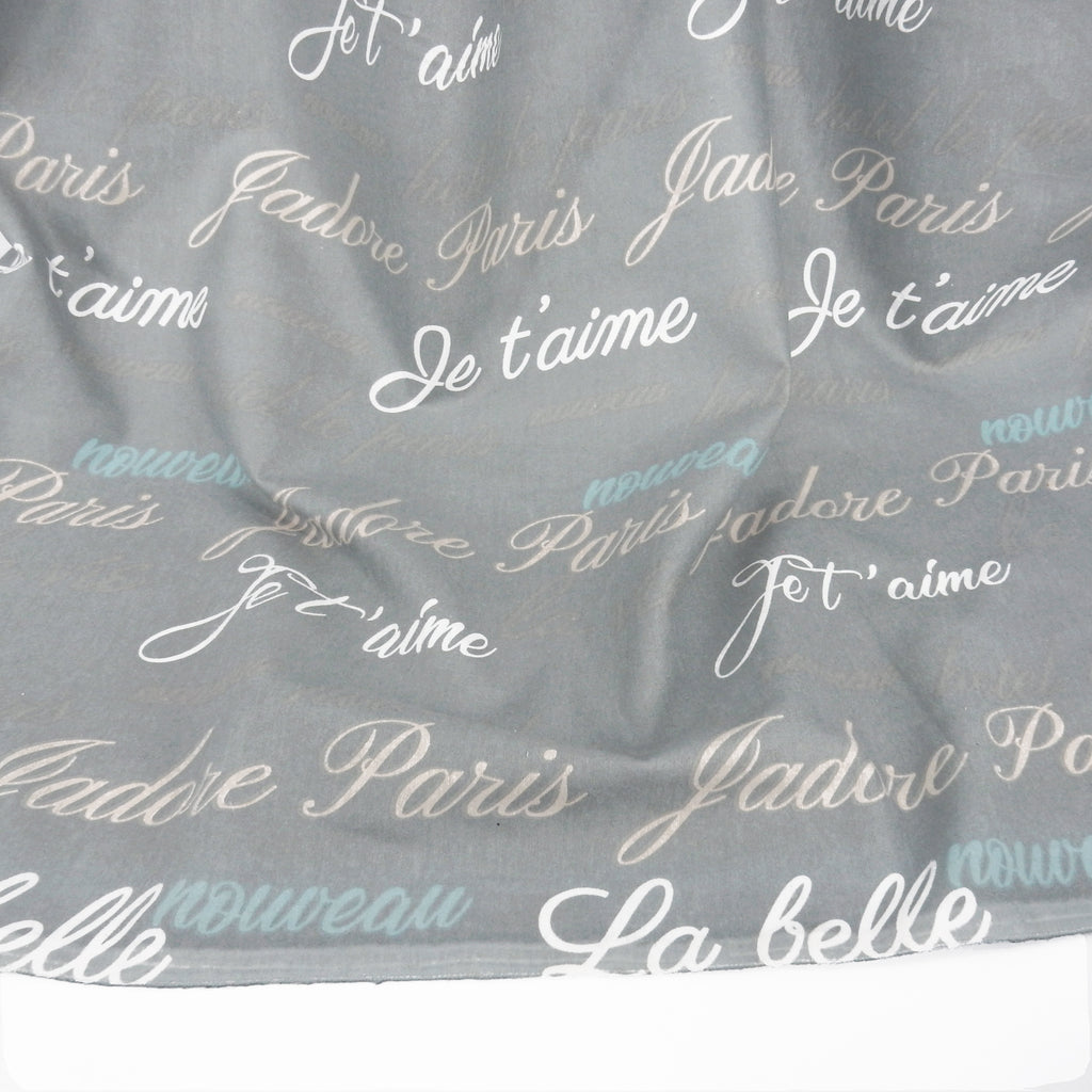 Je T'aime Printed Cotton Flannel Fabric 302